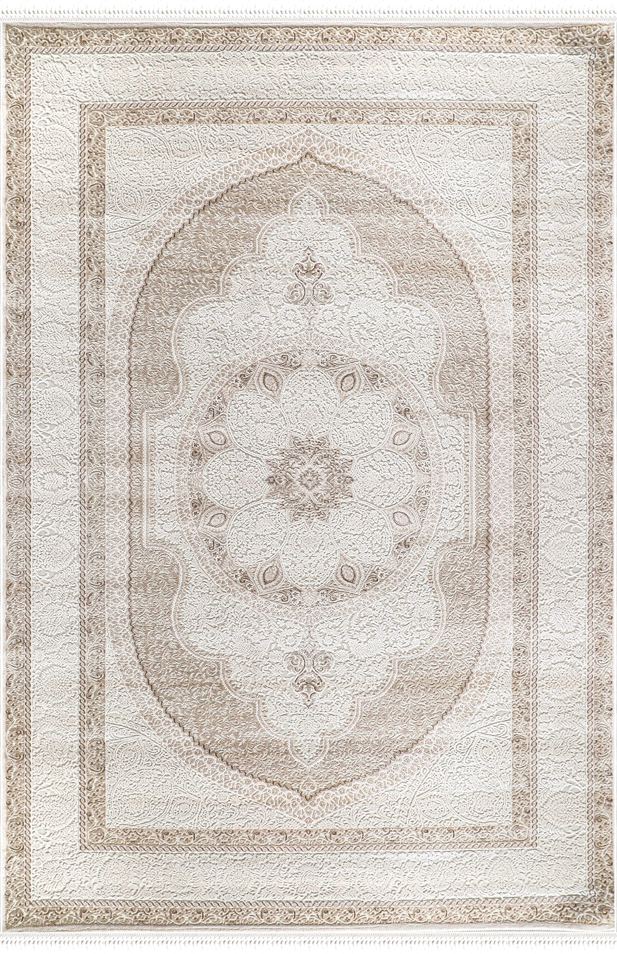 Nazende NZ008 Bej Yumuşak Dokulu Salon Mutfak Koridor Oturma Odası Yolluk Halı Makine Halısı