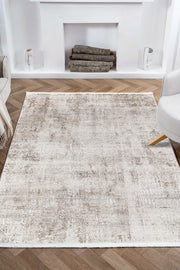 Nazende NZ009 Beige Soft Textured Living Room Kitchen Hallway Sitting Room Runner Rug Machine Made Carpet