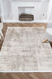 Nazende NZ009 Bej Yumuşak Dokulu Salon Mutfak Koridor Oturma Odası Yolluk Halı Makine Halısı