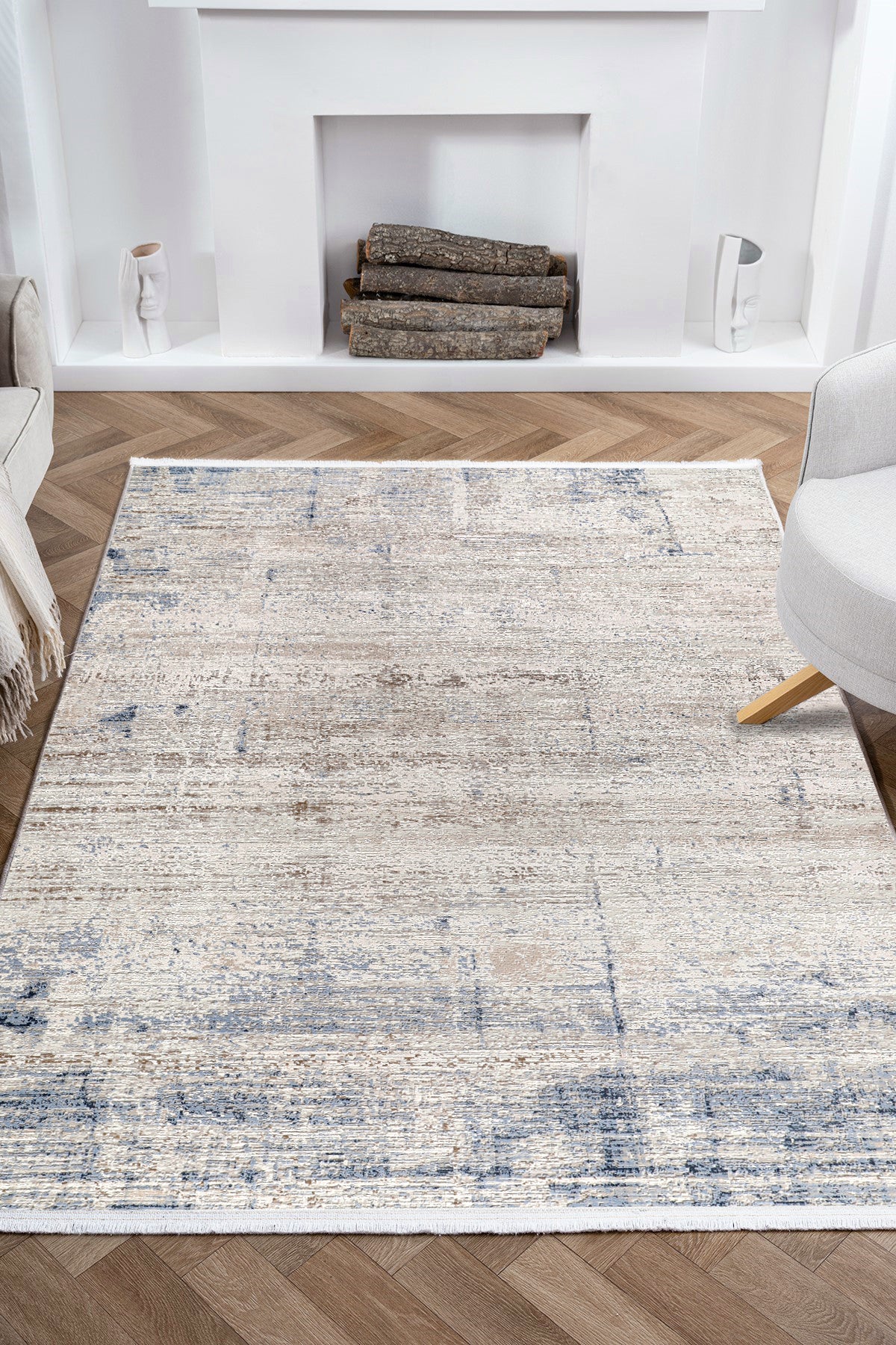 Nazende NZ010 Bej Yumuşak Dokulu Salon Mutfak Koridor Oturma Odası Yolluk Halı Makine Halısı