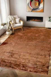 Poema PO004 Brown Durable Soft Textured Living Room Kitchen Hallway Sitting Room Runner Rug