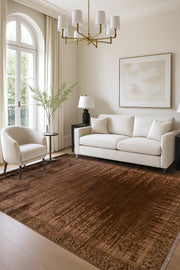 Poema PO005 Brown Durable Soft Textured Living Room Kitchen Hallway Sitting Room Runner Rug
