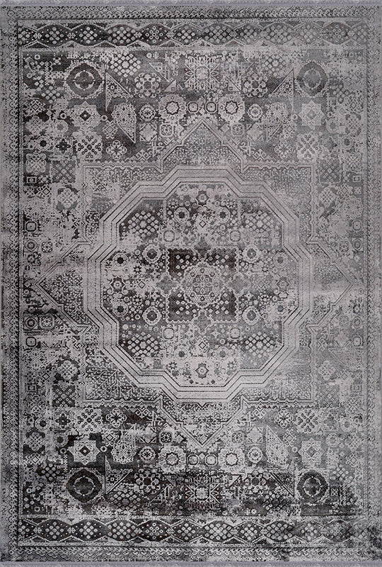 Poema PO009 Grey Durable Soft Textured Living Room Kitchen Hallway Sitting Room Runner Rug