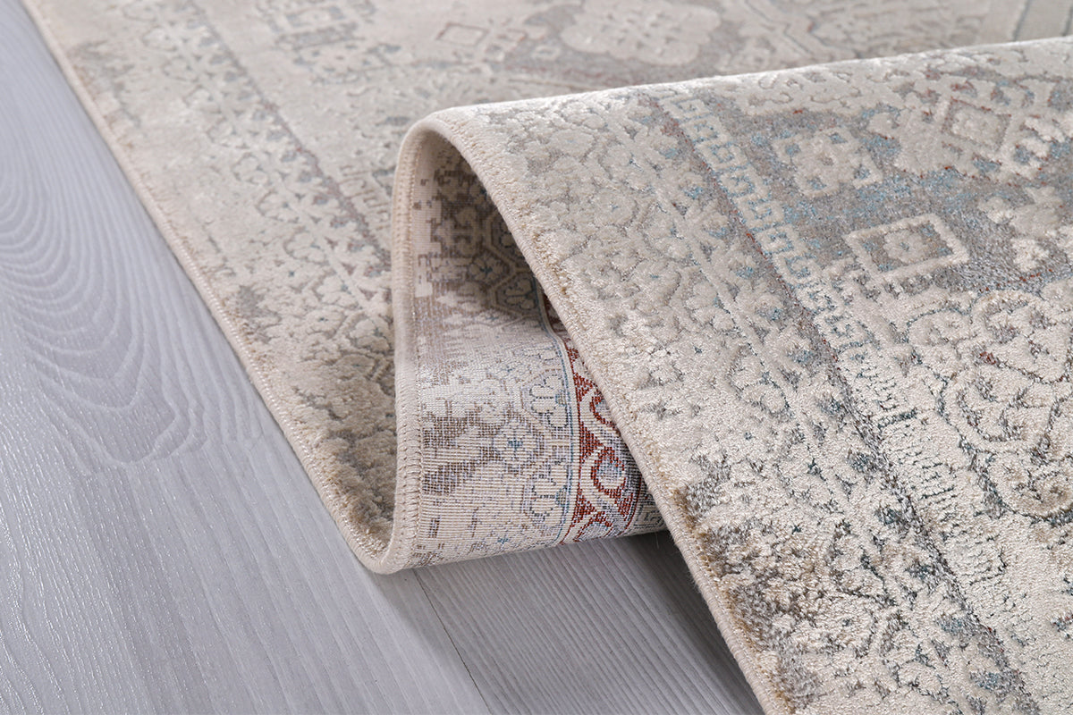 Poema PO010 Krem Uzun Ömürlü Yumuşak Dokulu Salon Mutfak Koridor Oturma Odası Yolluk Halı