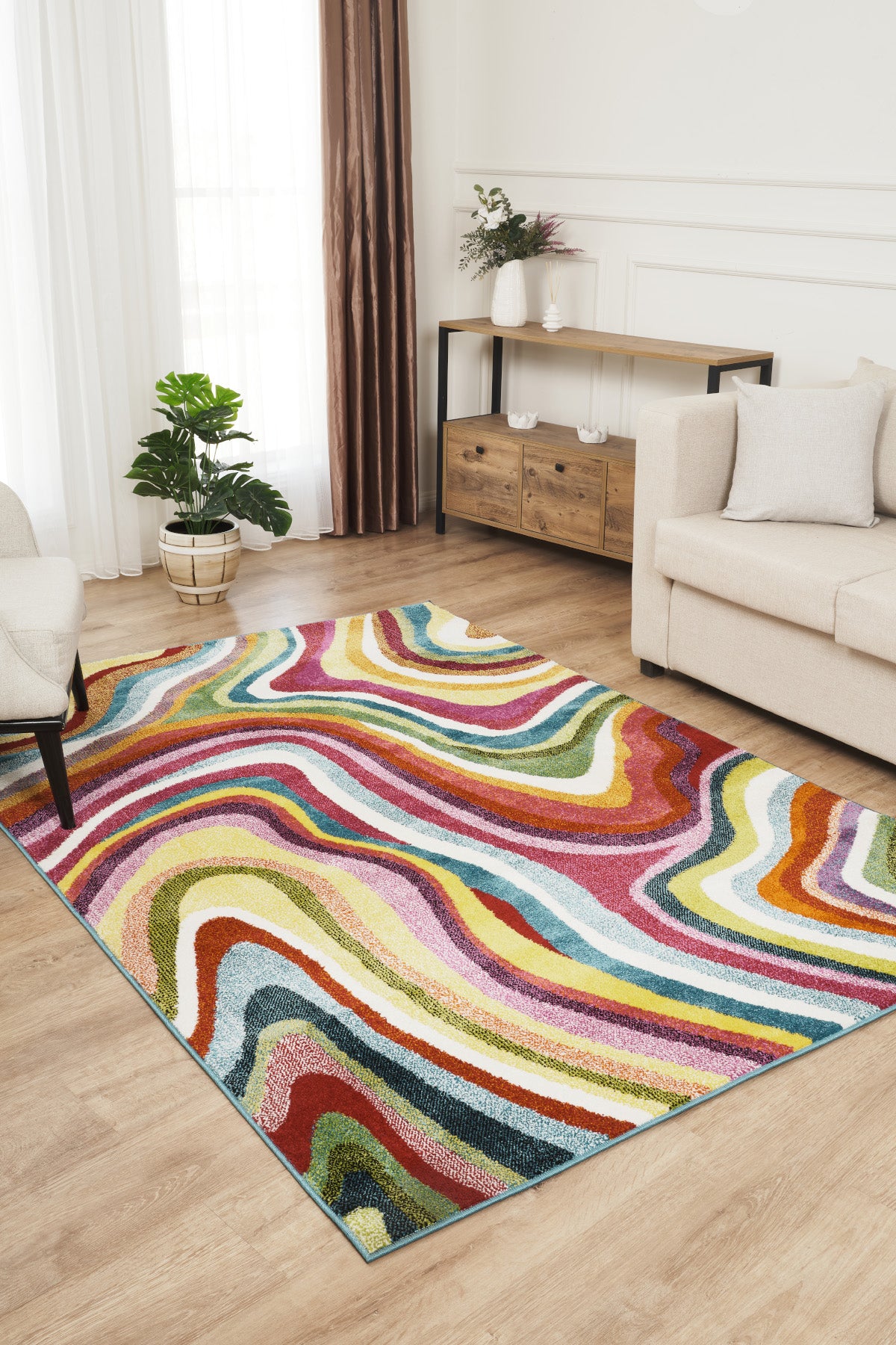 Renkli Picasso Modern Hav Toz Vermez Yumuşak Dokulu Salon Mutfak Koridor Oturma Odası Yolluk Halı