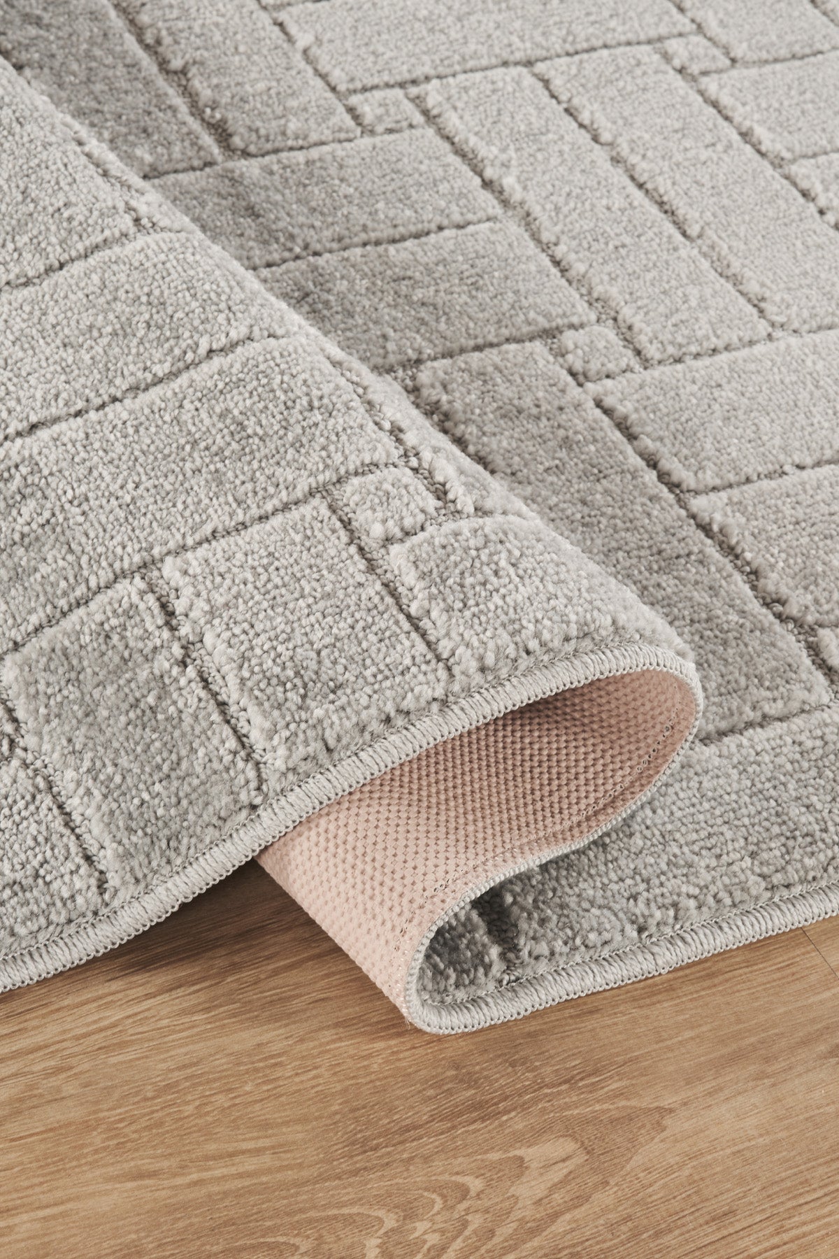 Rivon RN01 Gri Yumuşak Dokulu Kaymaz Taban Salon Mutfak Koridor Oturma Odası Yolluk Halı