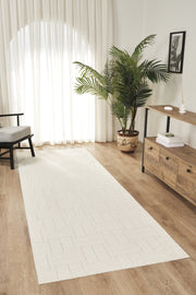Rivon RN02 Krem Yumuşak Dokulu Kaymaz Taban Salon Mutfak Koridor Oturma Odası Yolluk Halı