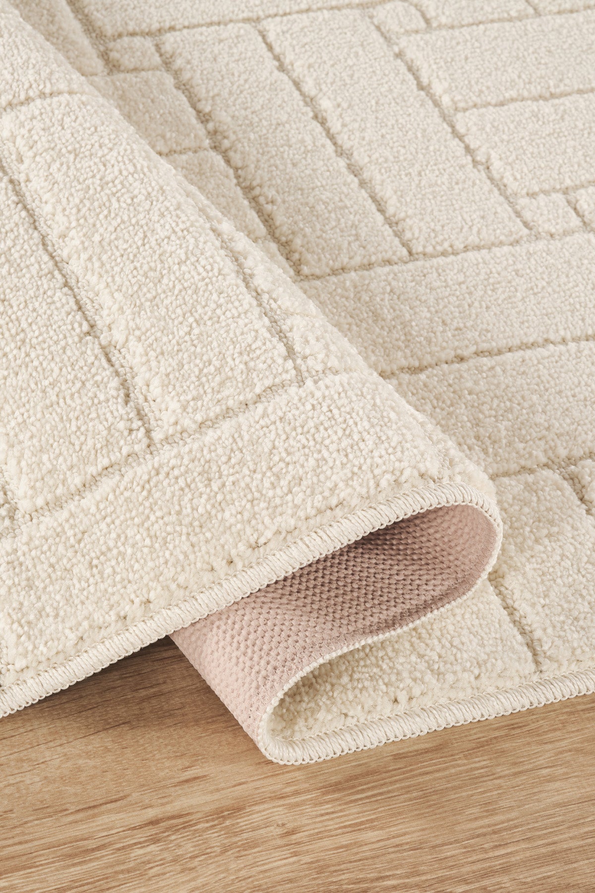 Rivon RN02 Krem Yumuşak Dokulu Kaymaz Taban Salon Mutfak Koridor Oturma Odası Yolluk Halı