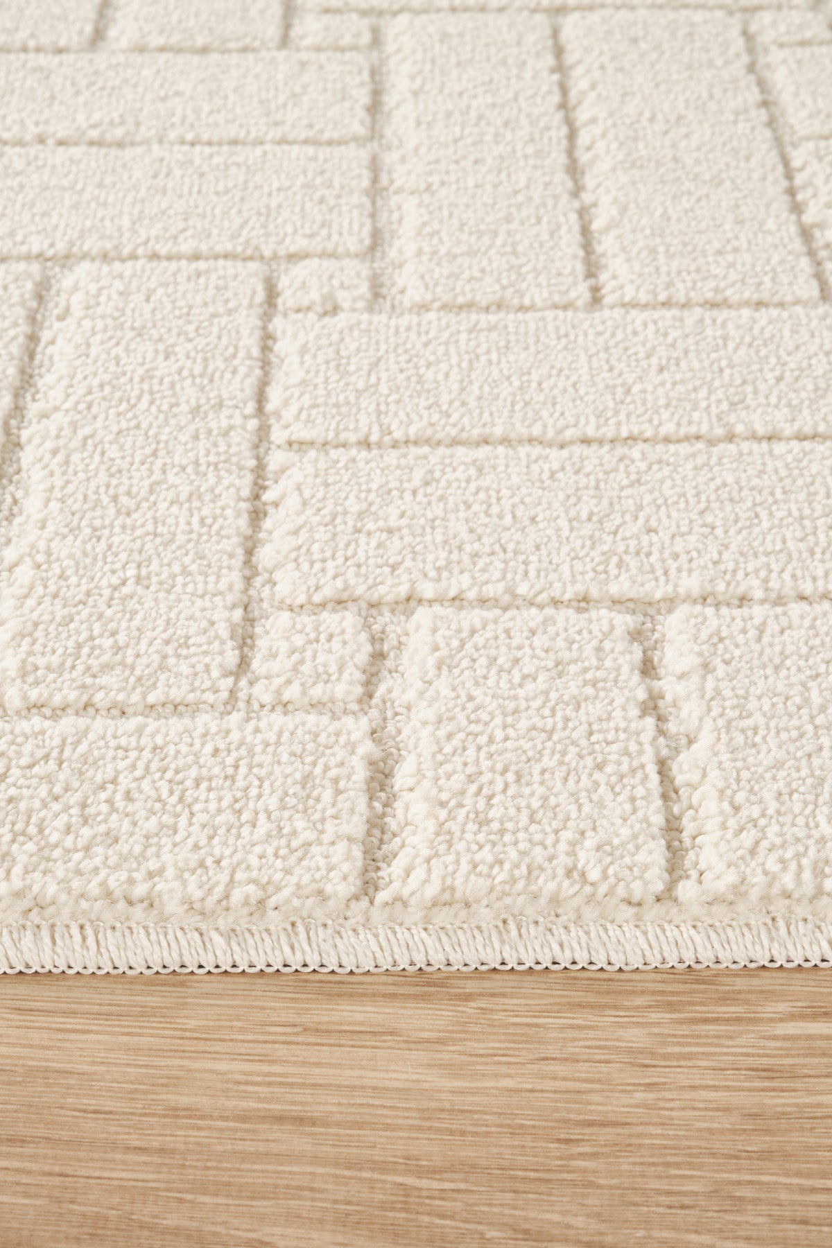 Rivon RN02 Krem Yumuşak Dokulu Kaymaz Taban Salon Mutfak Koridor Oturma Odası Yolluk Halı