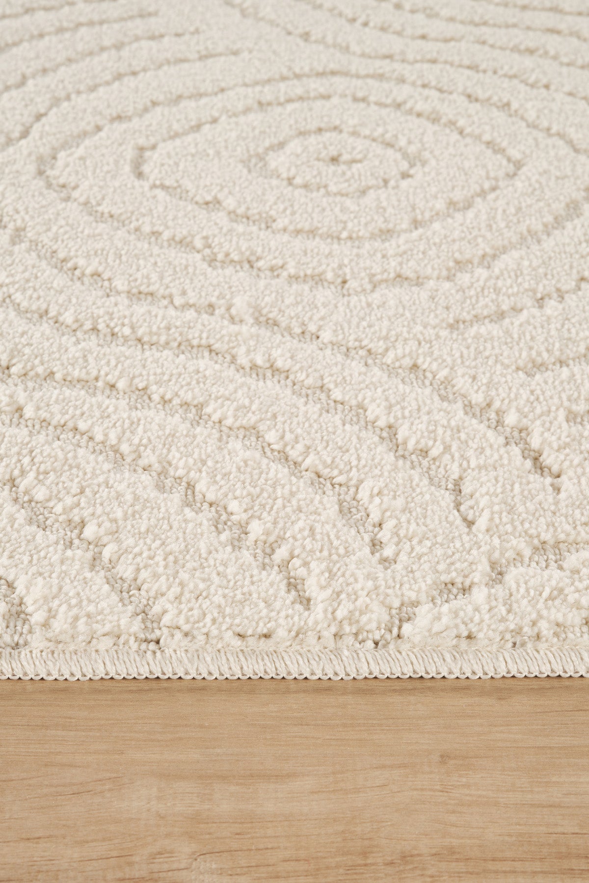 Rivon RN05 Krem Yumuşak Dokulu Kaymaz Taban Salon Mutfak Koridor Oturma Odası Yolluk Halı