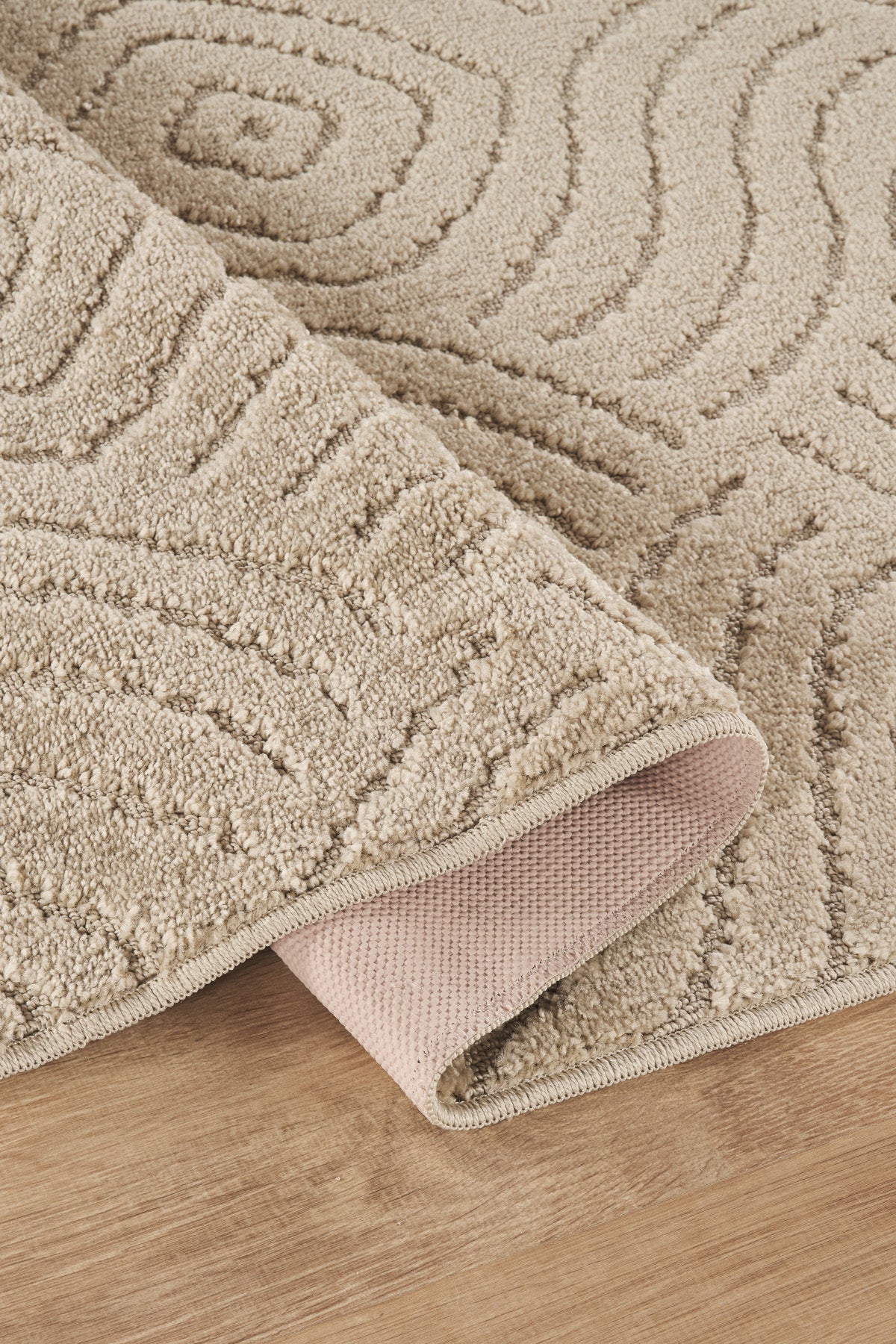 Rivon RN06 Bej Yumuşak Dokulu Kaymaz Taban Salon Mutfak Koridor Oturma Odası Yolluk Halı