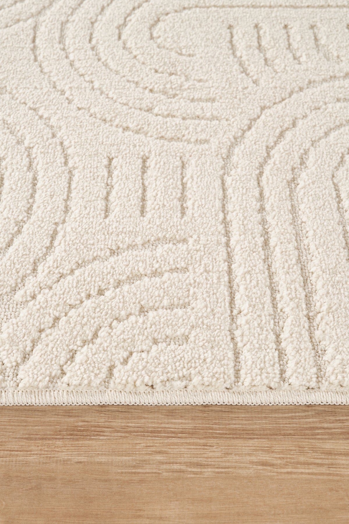 Rivon RN09 Krem Yumuşak Dokulu Kaymaz Taban Salon Mutfak Koridor Oturma Odası Yolluk Halı