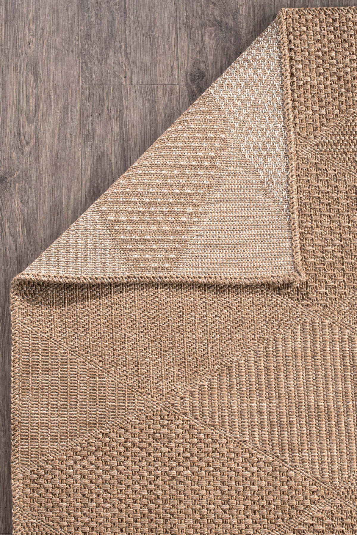 Rusticana 3102 Natural Jute Rug, Modern Knitted Kilim