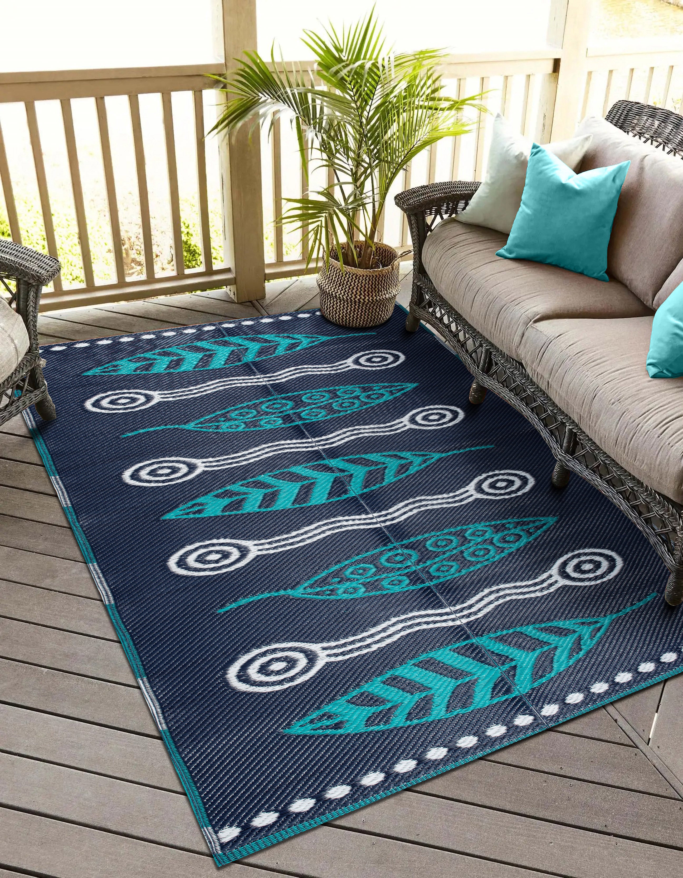 Savana 8809 Beach Camping Picnic Garden Rug Balcony Terrace Woven Mat Savana Carpet