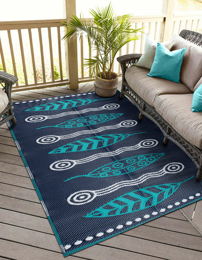 Savana 8809 Beach Camping Picnic Garden Rug Balcony Terrace Woven Mat Savana Carpet