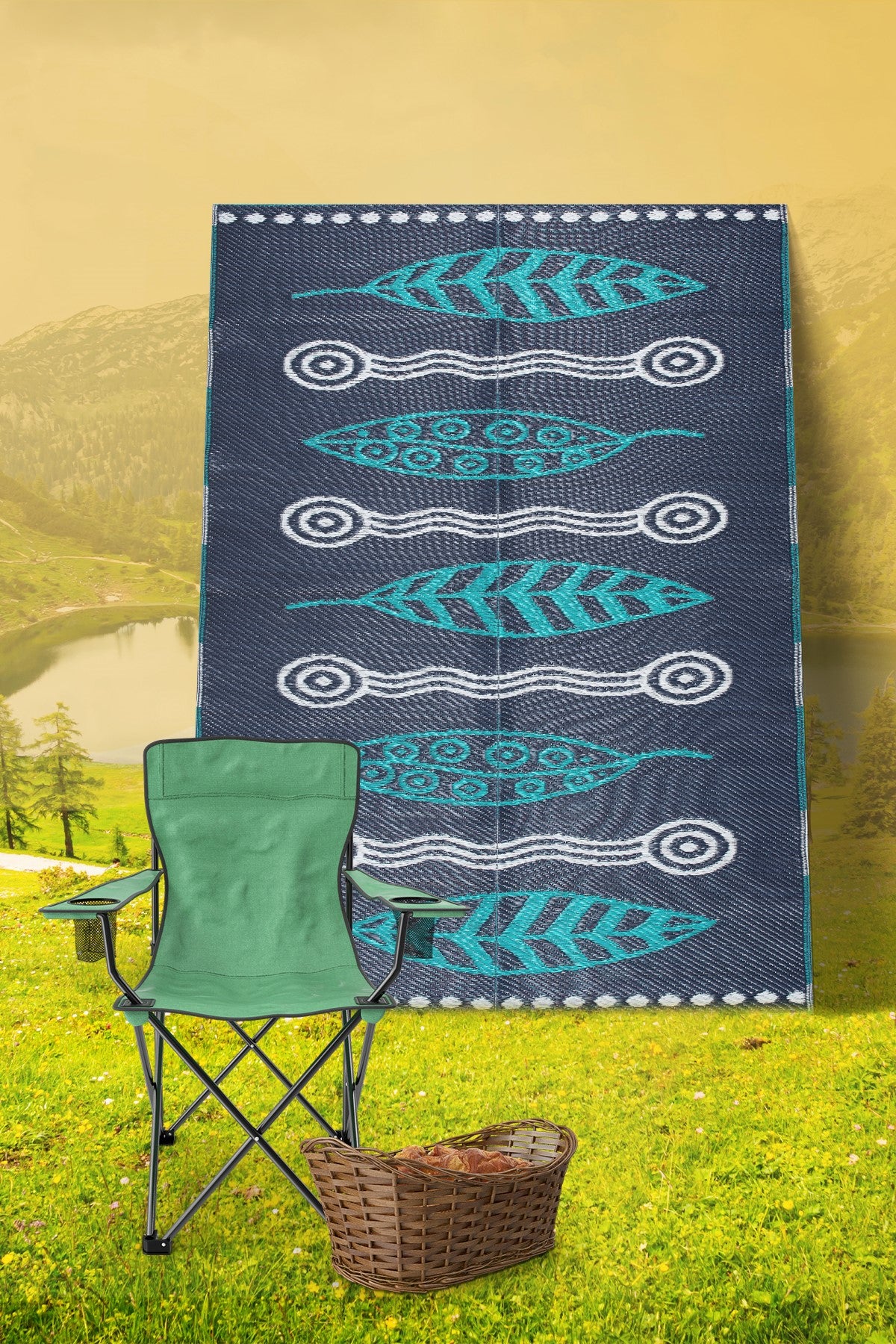 Sahvsna Rugs Savana 8809 Beach Camping Picnic Garden Rug Balcony Terrace Woven Mat ...