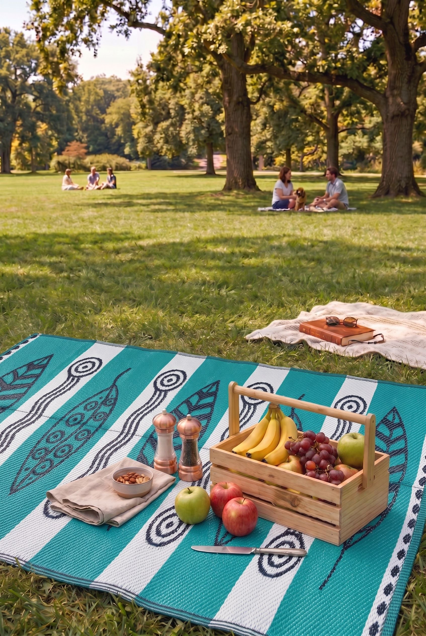 Savana 8809 Plaj Kamp Piknik Bahçe Halısı Balkon Teras Hasır Mat Savan Halı