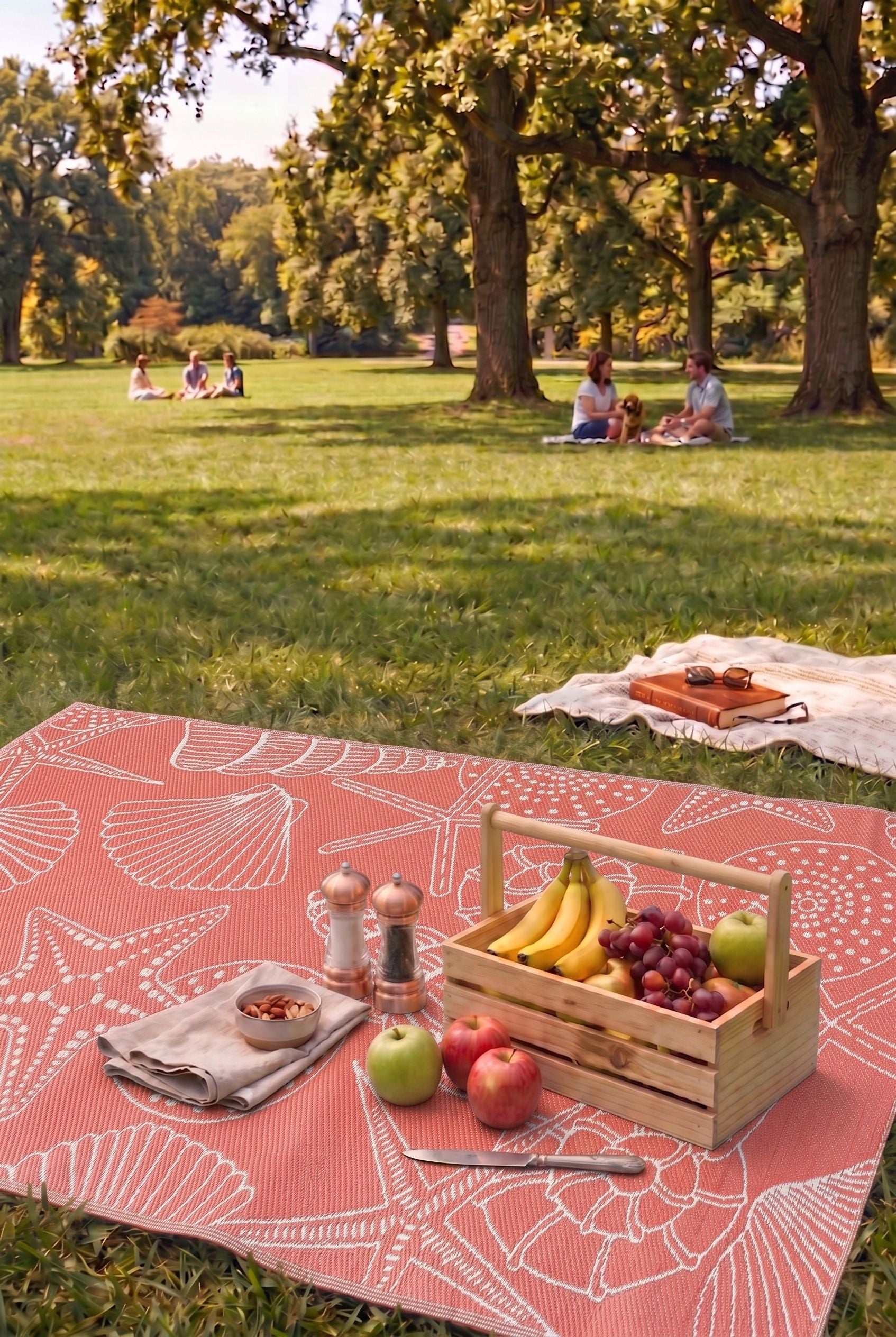 Savana 8819 Plaj Kamp Piknik Bahçe Halısı Balkon Teras Hasır Mat Savan Halı