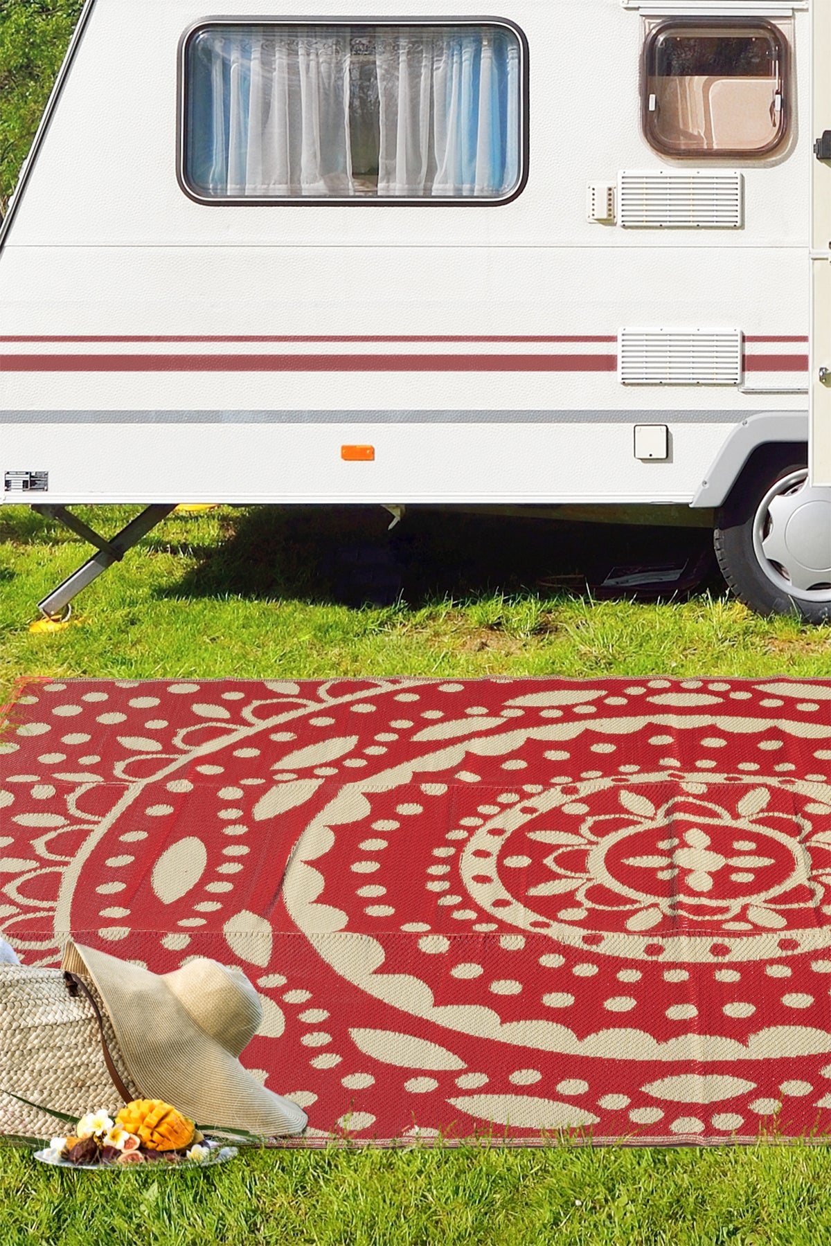 Savana XL Plaj Kamp Karavan Piknik Bahçe Halısı Balkon Teras Hasır Mat Savan Halı 240x330 002