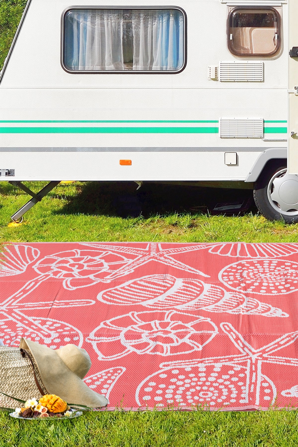 Savana XL Plaj Kamp Karavan Piknik Bahçe Halısı Balkon Teras Hasır Mat Savan Halı 240x330 005