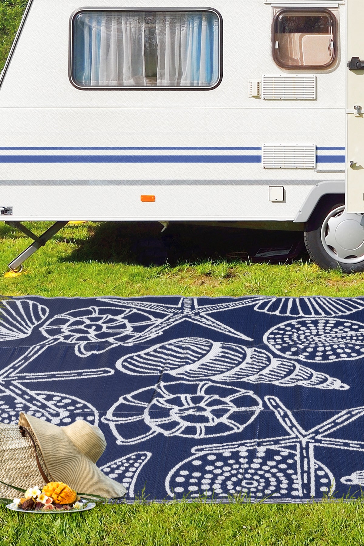 Savana XL Plaj Kamp Karavan Piknik Bahçe Halısı Balkon Teras Hasır Mat Savan Halı 240x330 007