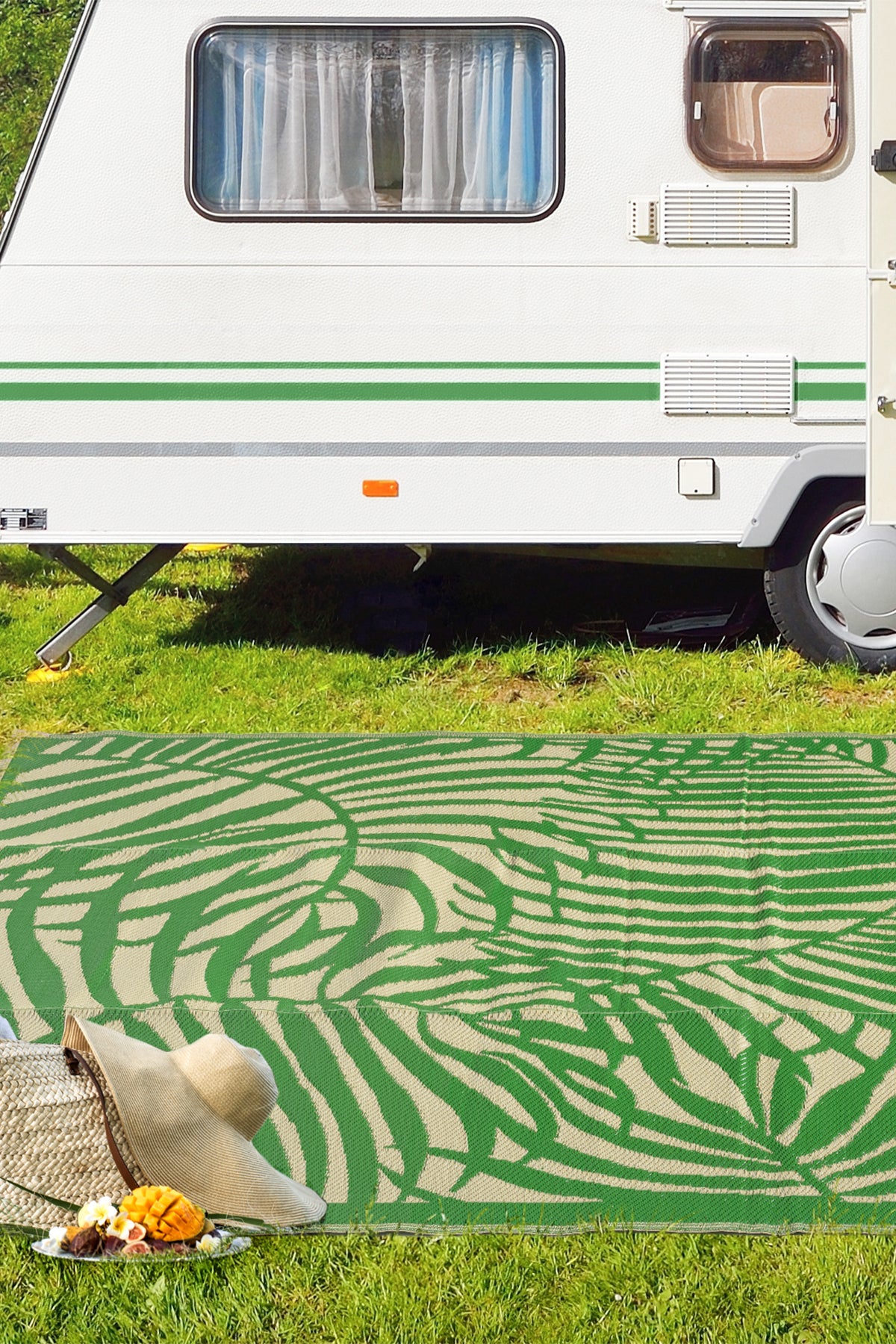 Savana XL Plaj Kamp Karavan Piknik Bahçe Halısı Balkon Teras Hasır Mat Savan Halı 240x330 010
