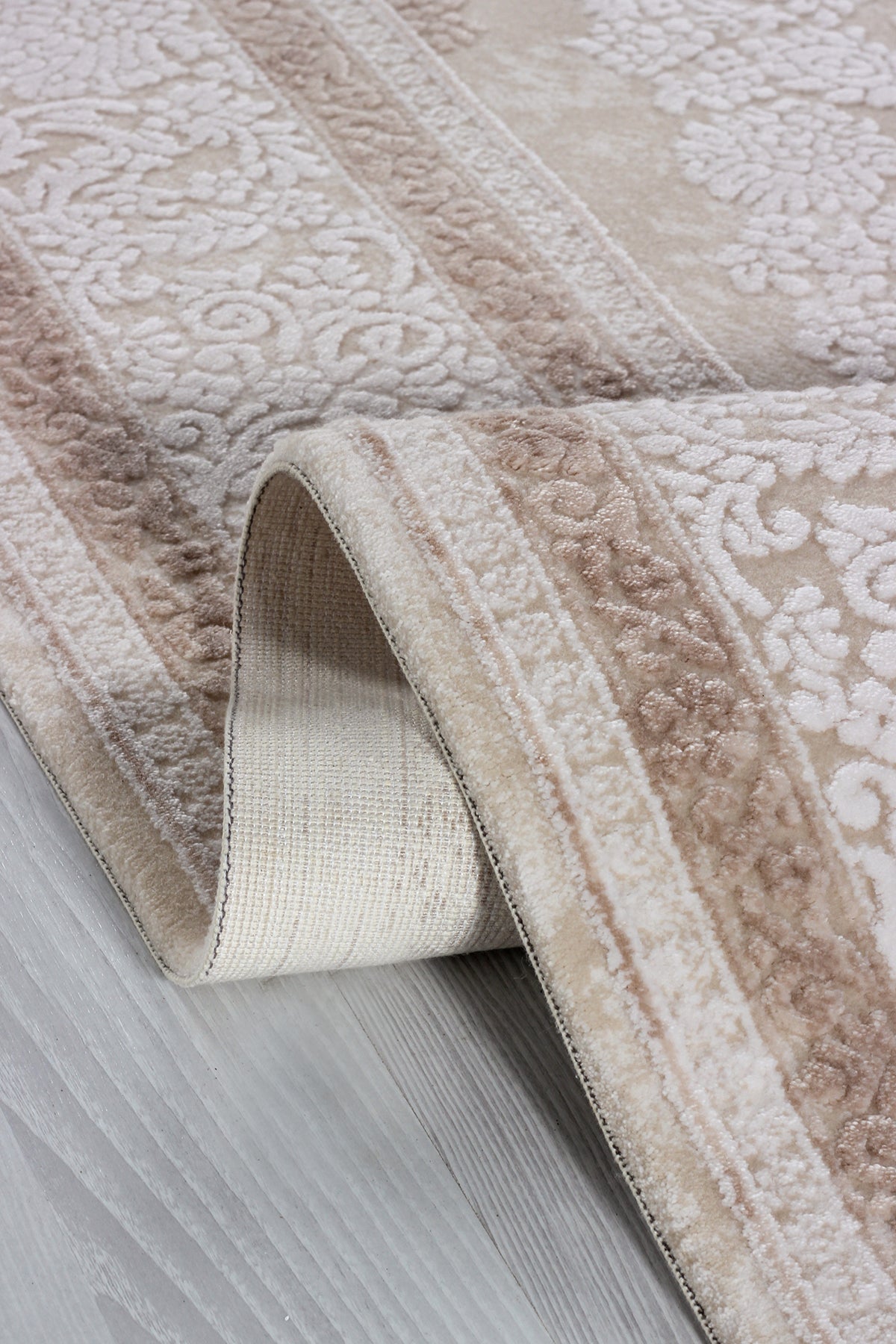 Serenat SE001 Krem-Kahve Uzun Ömürlü Yumuşak Dokulu Salon Mutfak Koridor Oturma Odası Yolluk Halı