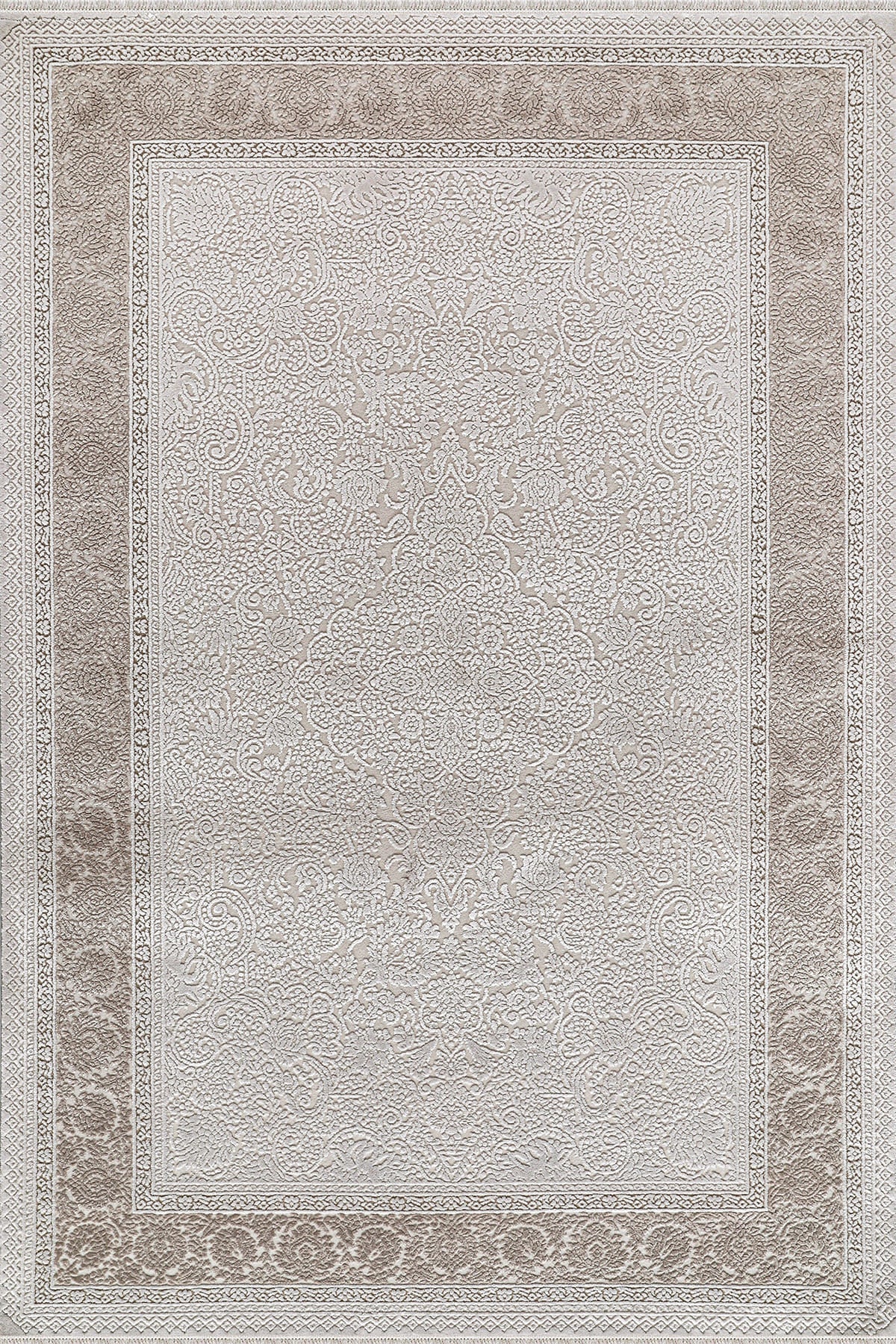 Serenat SE005 Krem-Kahve Uzun Ömürlü Yumuşak Dokulu Salon Mutfak Koridor Oturma Odası Yolluk Halı