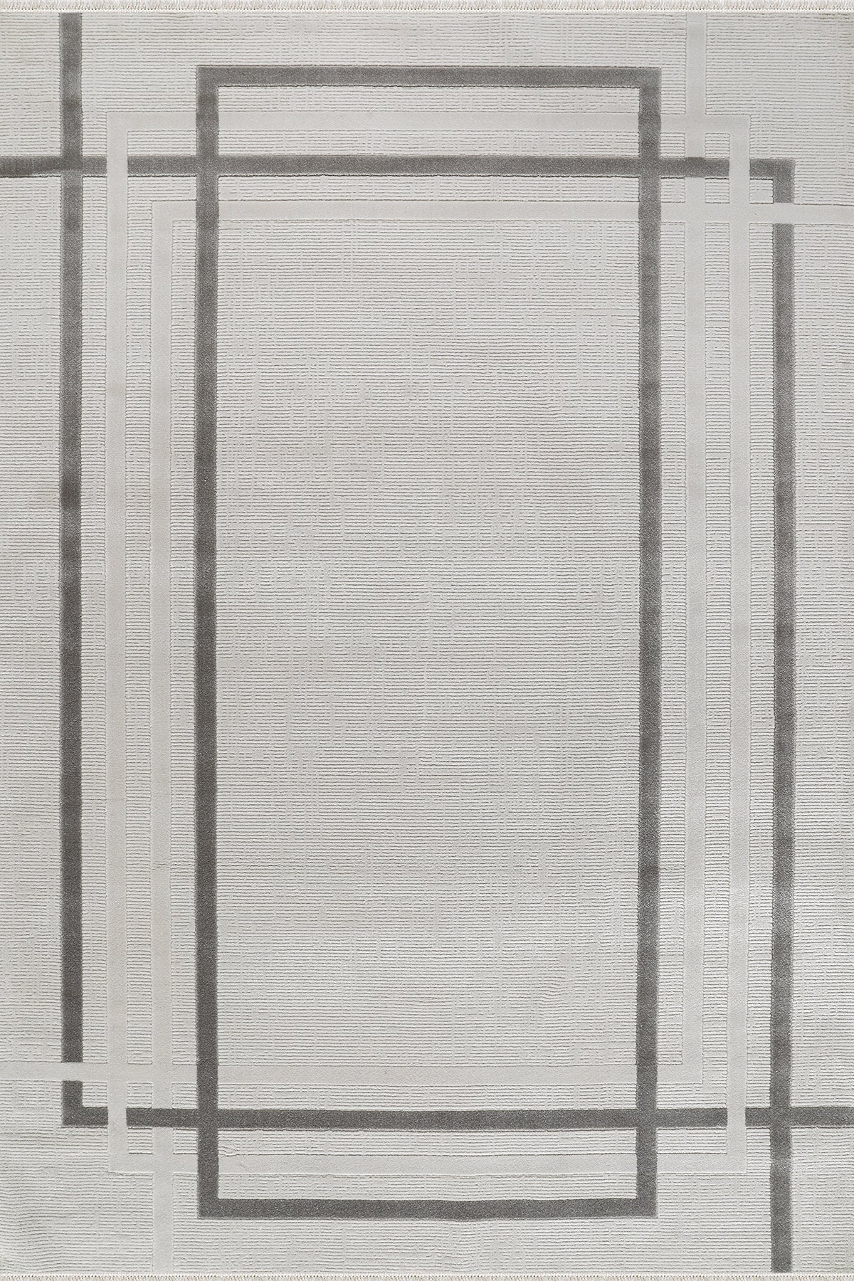 Serenat SE006 Krem-Antrasit Uzun Ömürlü Yumuşak Dokulu Salon Mutfak Koridor Oturma Odası Yolluk Halı