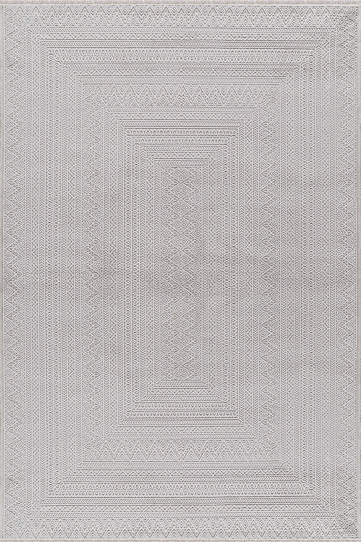 Serenat SE007 White Durable Soft Textured Living Room Kitchen Hallway Sitting Room Runner Rug