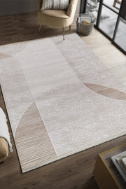 Serenat SE009 Creme-Beige Strapazierfähiger, weicher Läuferteppich für Wohnzimmer, Küche, Flur, Aufenthaltsraum
