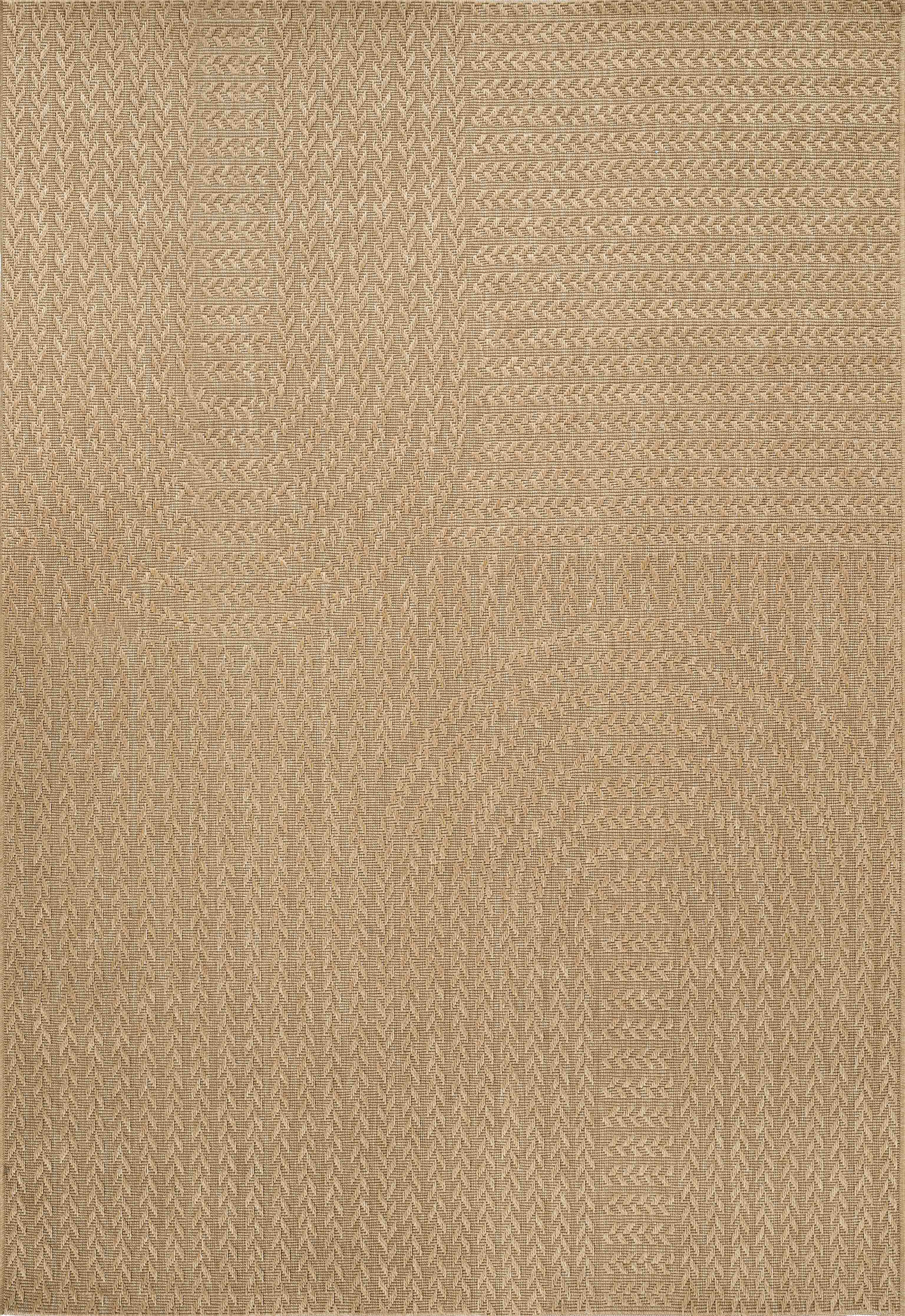 Sisaluna 4443 Bej Jüt Tabanlı Modern Dokuma Kilim Sisal Hasır Halı