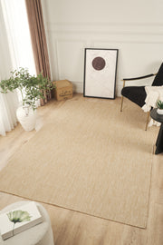 Sisalux 3083 Bej Sisal Dokuma Jüt Kilim Hav Toz Vermez Halı Salon Mutfak Oturma Odası Halısı