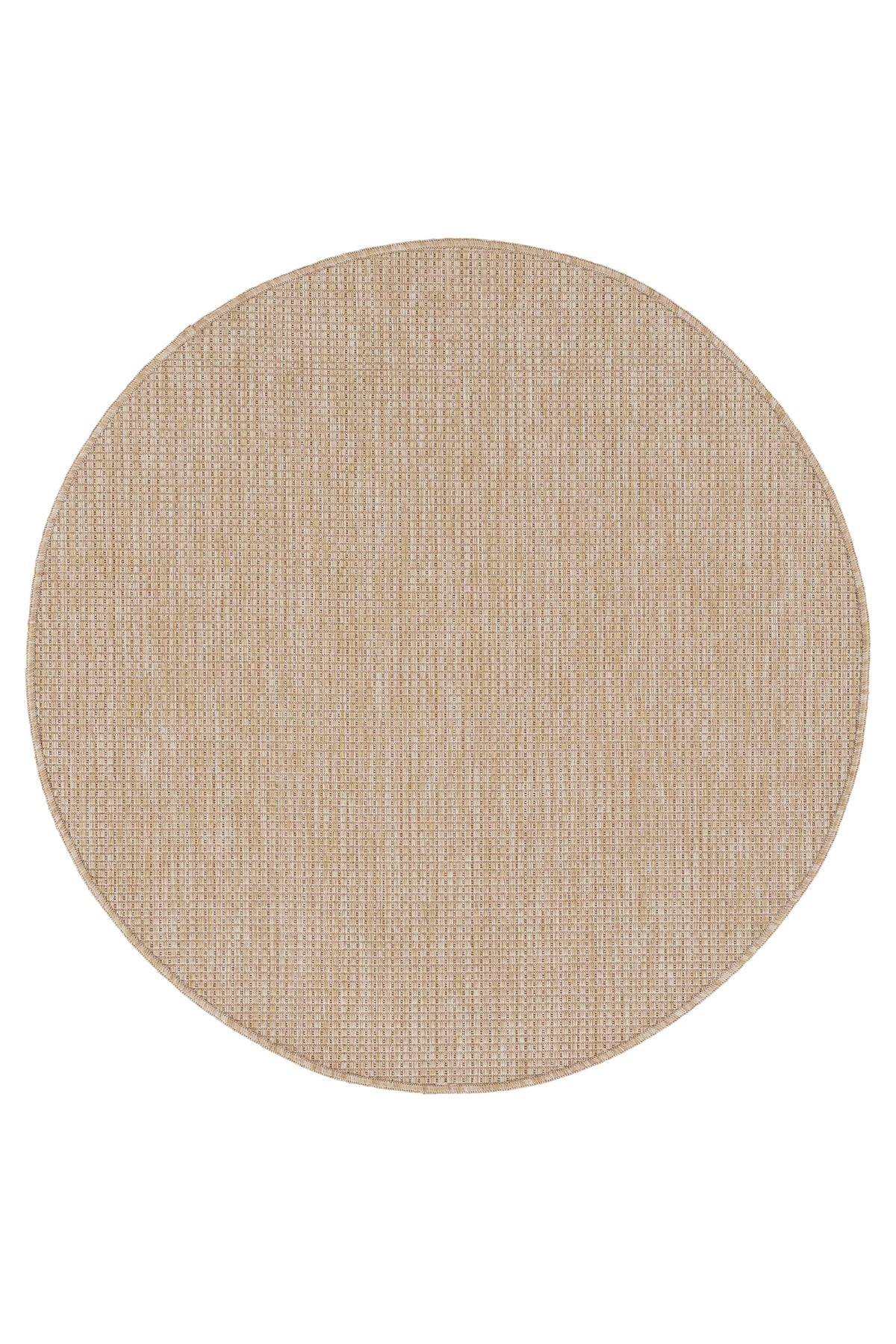 Sisalux 3083 Bej Yuvarlak Sisal Dokuma Jüt Kilim Hav Toz Vermez Mutfak Oturma Odası Halısı