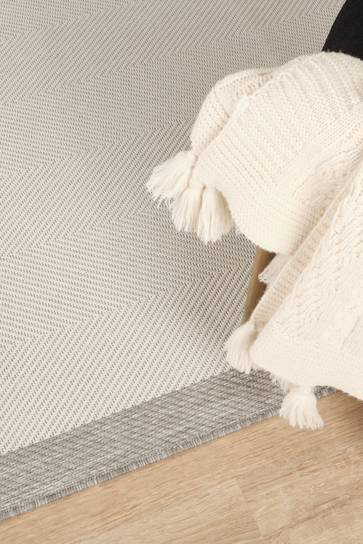 Sisalux 3086 Beyaz Gri Sisal Dokuma Jüt Kilim Hav Toz Vermez Halı Salon Mutfak Oturma Odası Halısı