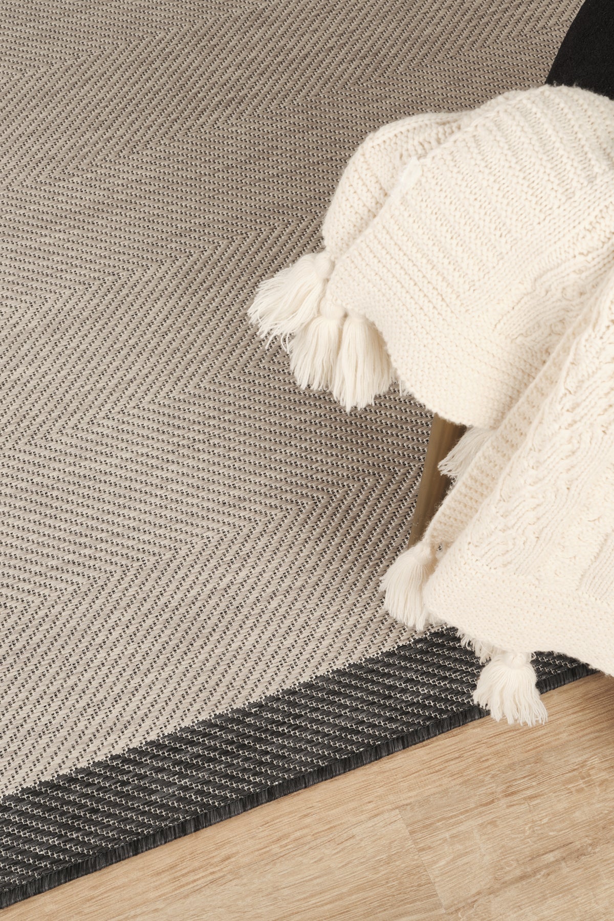 Sisalux 3088 Gri Antrasit Sisal Dokuma Jüt Kilim Hav Toz Vermez Salon Mutfak Oturma Odası Halısı