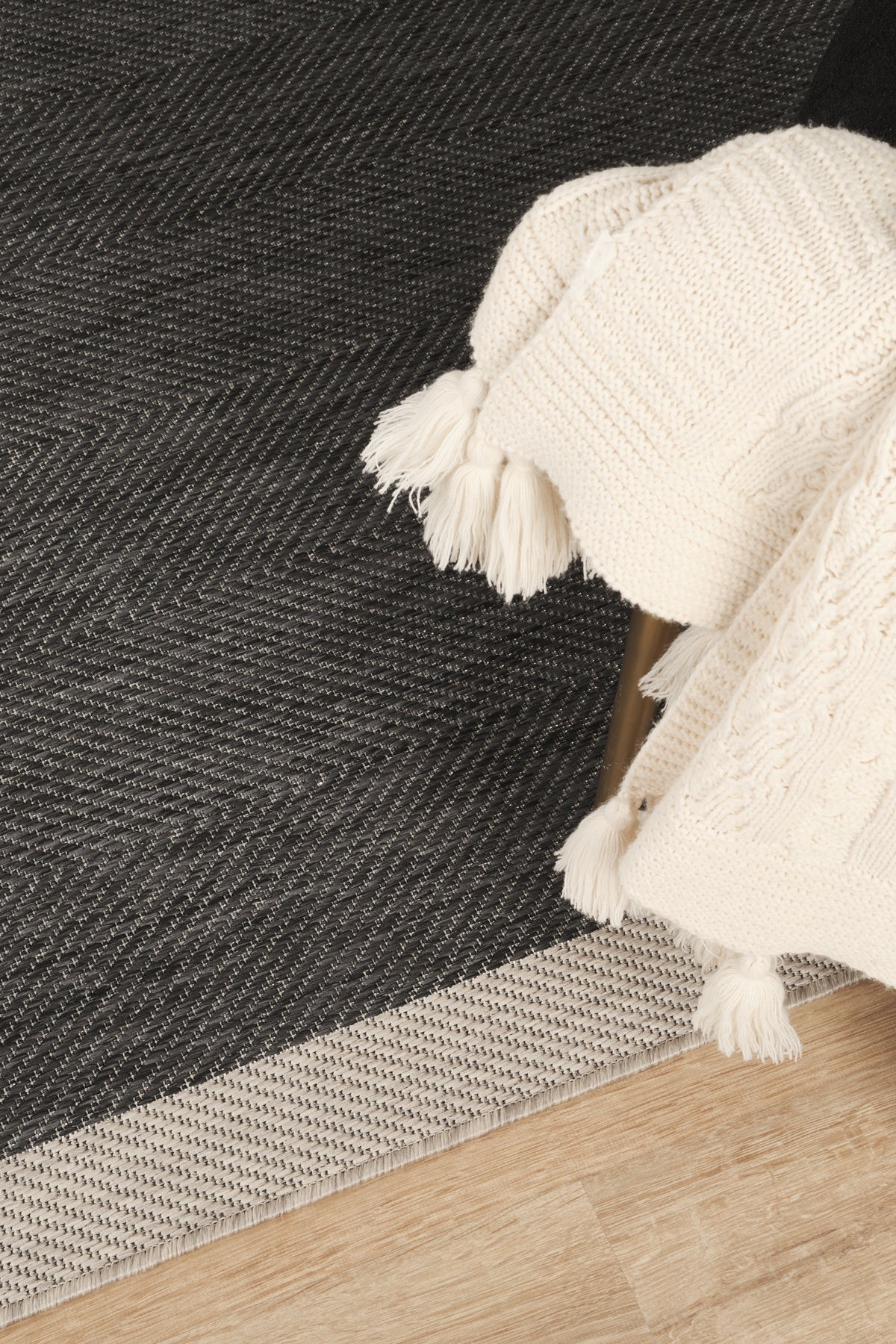 Sisalux 3089 Antrasit Sisal Yuvarlak Sisal Dokuma Jüt Kilim Hav Toz Vermez Mutfak Oturma Odası Halısı