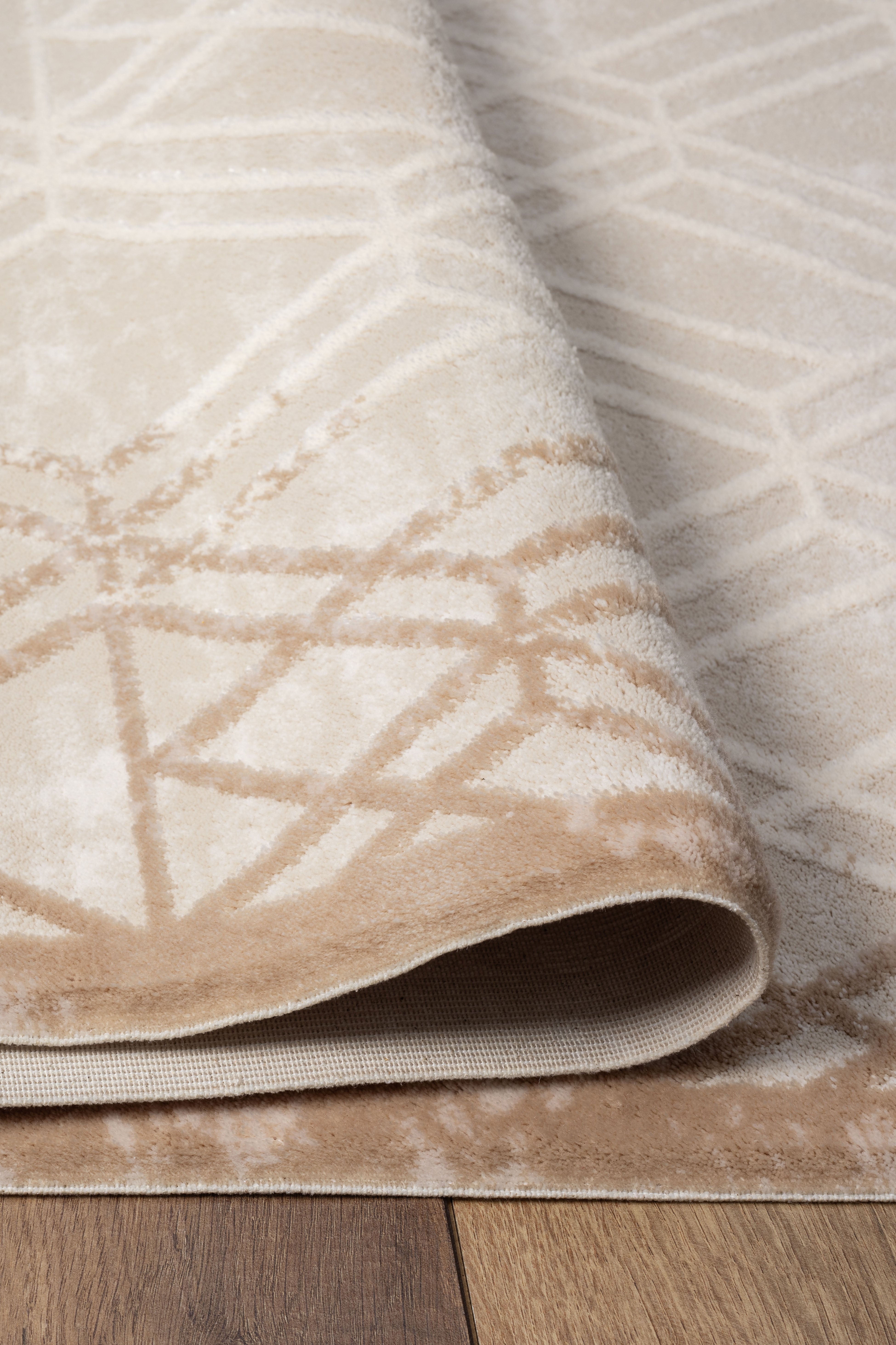 Universal A0299 Bej Uzun Ömürlü Yumuşak Dokulu Salon Mutfak Koridor Oturma Odası Yolluk Halı