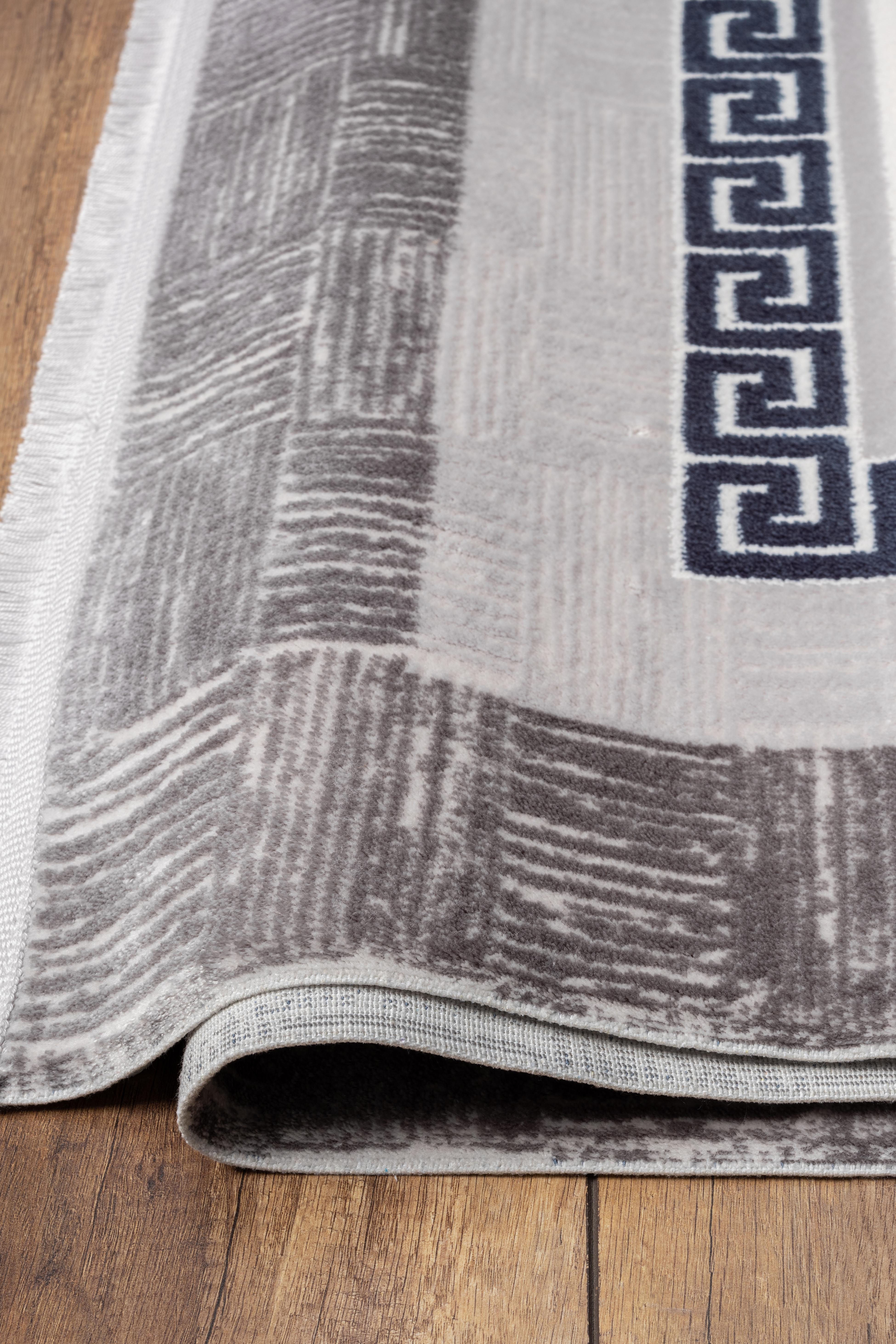 Universal A0307 Gri Uzun Ömürlü Yumuşak Dokulu Salon Mutfak Koridor Oturma Odası Yolluk Halı