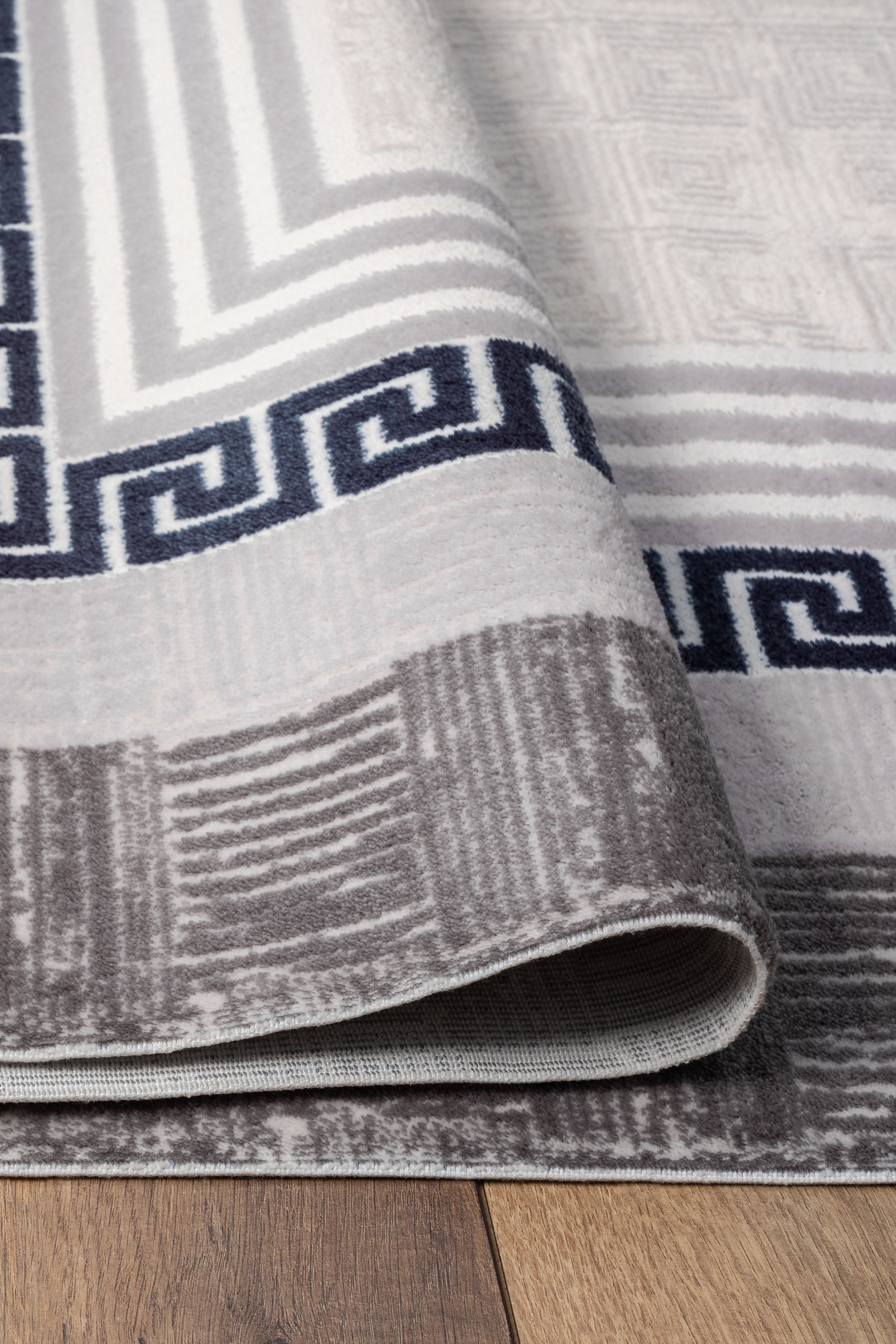 Universal A0307 Gri Uzun Ömürlü Yumuşak Dokulu Salon Mutfak Koridor Oturma Odası Yolluk Halı