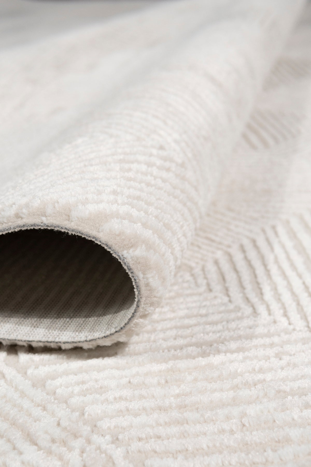 Vavien 1369 Beige Weich strukturierter Läuferteppich für Wohnzimmer, Küche, Flur, Aufenthaltsraum, maschinell gefertigt