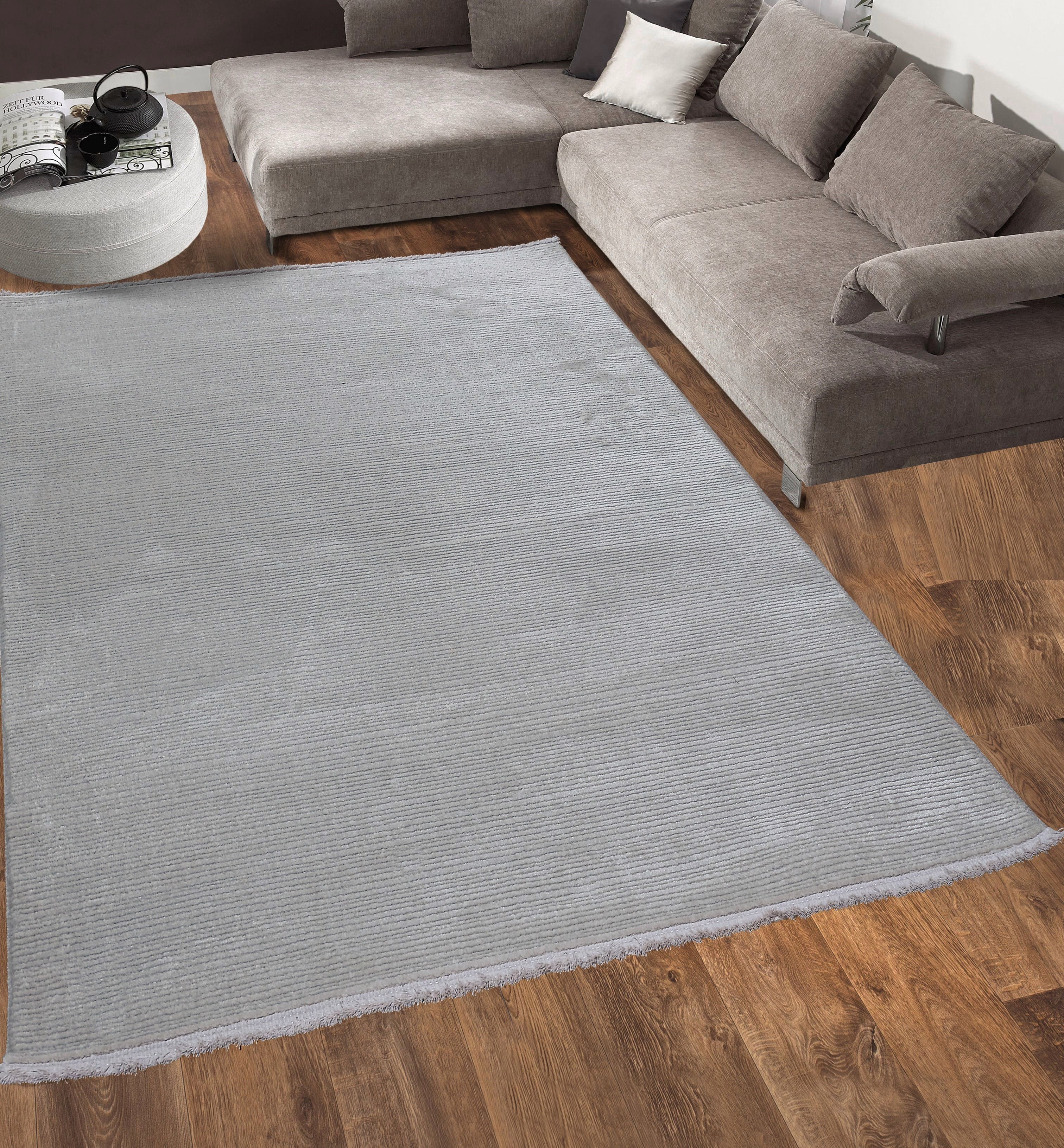 Vavien 1372 Gri Yumuşak Dokulu Salon Mutfak Koridor Oturma Odası Yolluk Halı Makine Halısı