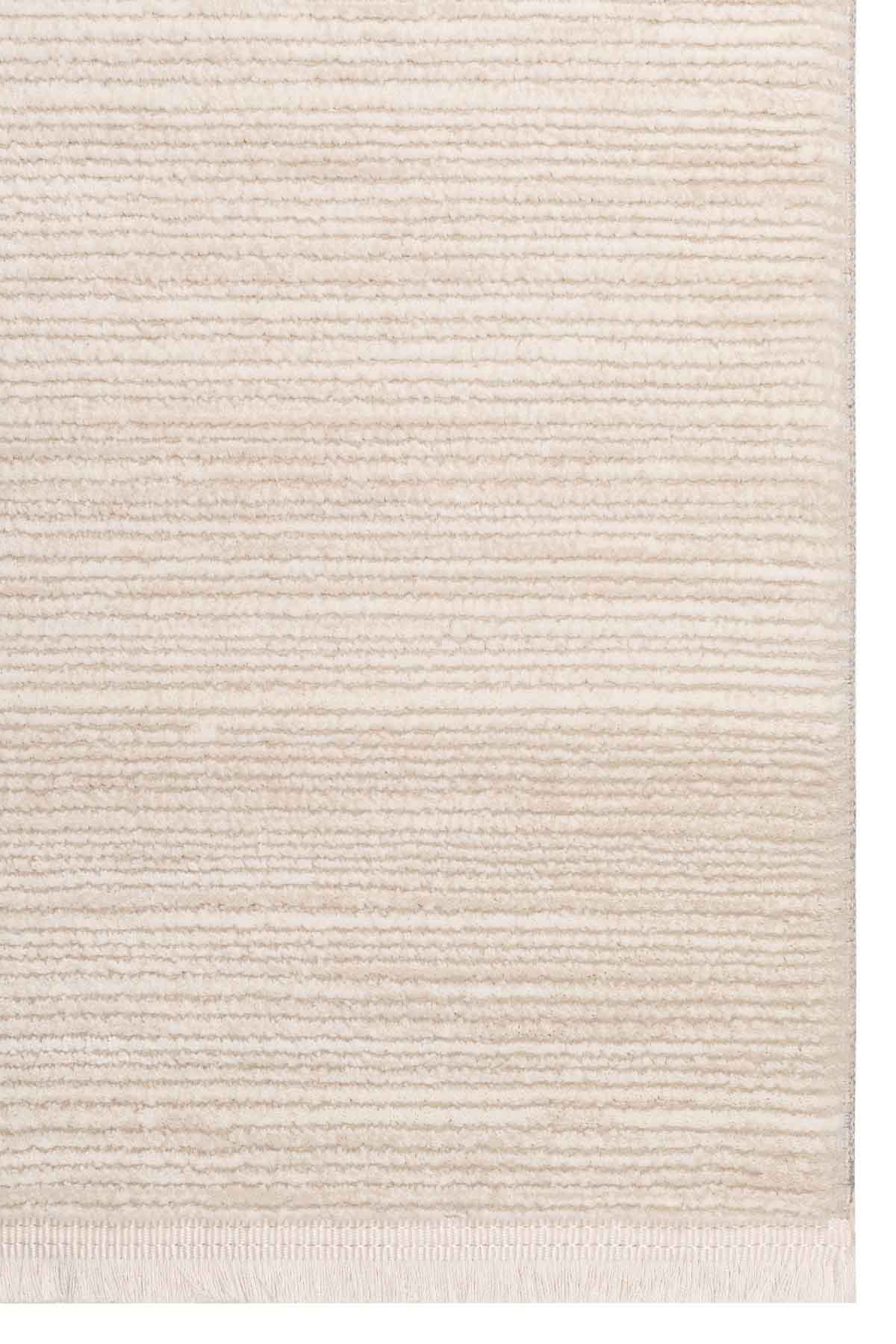 Vavien 1373 Krem Yumuşak Dokulu Salon Mutfak Koridor Oturma Odası Yolluk Halı Makine Halısı