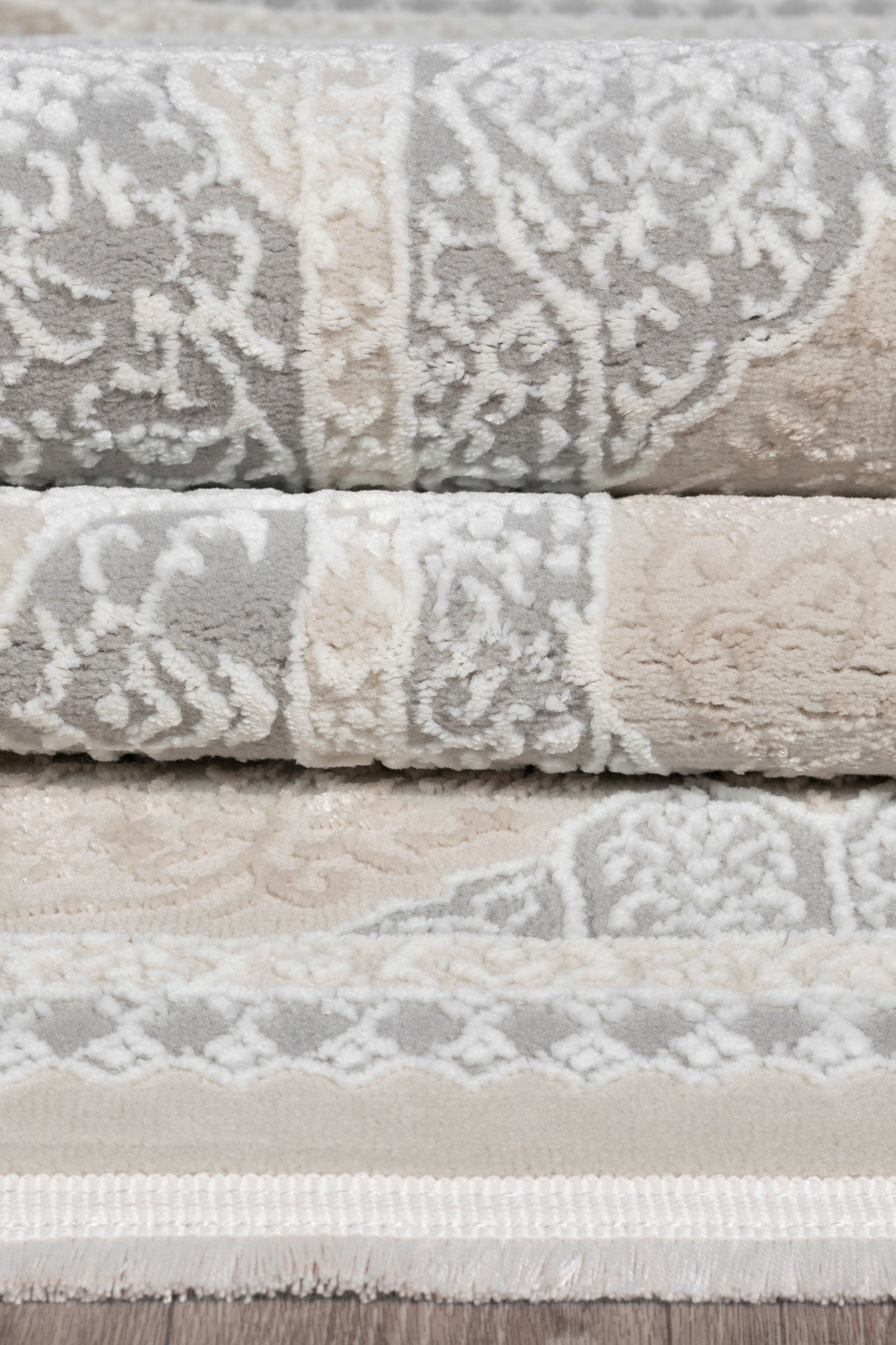 Vavien 1374 Bej Yumuşak Dokulu Salon Mutfak Koridor Oturma Odası Yolluk Halı Makine Halısı