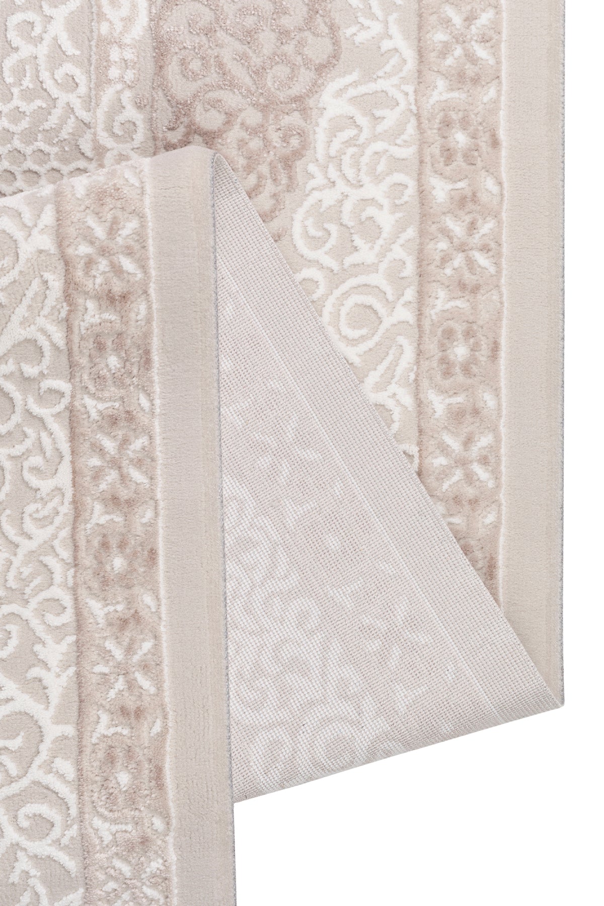 Vavien 1376 Bej Yumuşak Dokulu Salon Mutfak Koridor Oturma Odası Yolluk Halı Makine Halısı