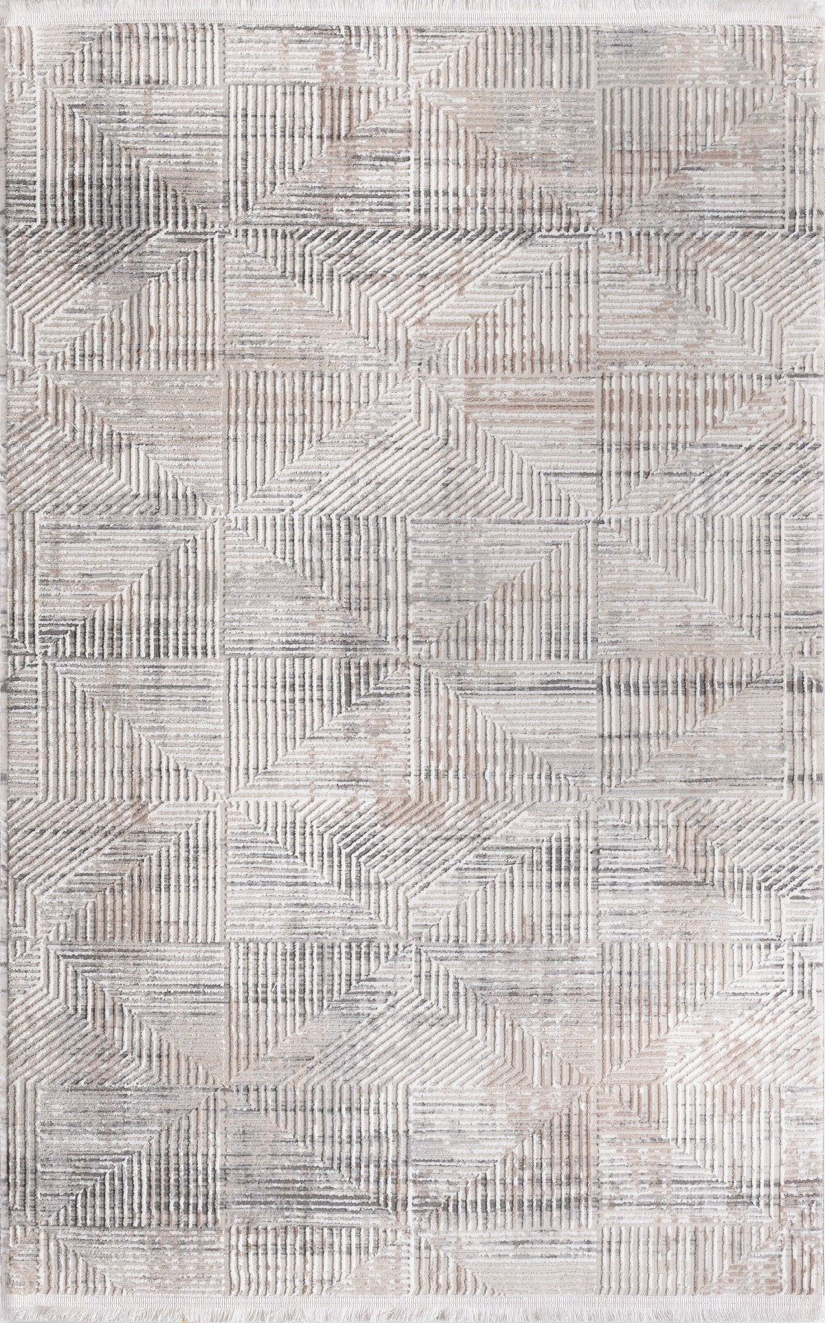 Vavien 1378 Bej Yumuşak Dokulu Salon Mutfak Koridor Oturma Odası Yolluk Halı Makine Halısı