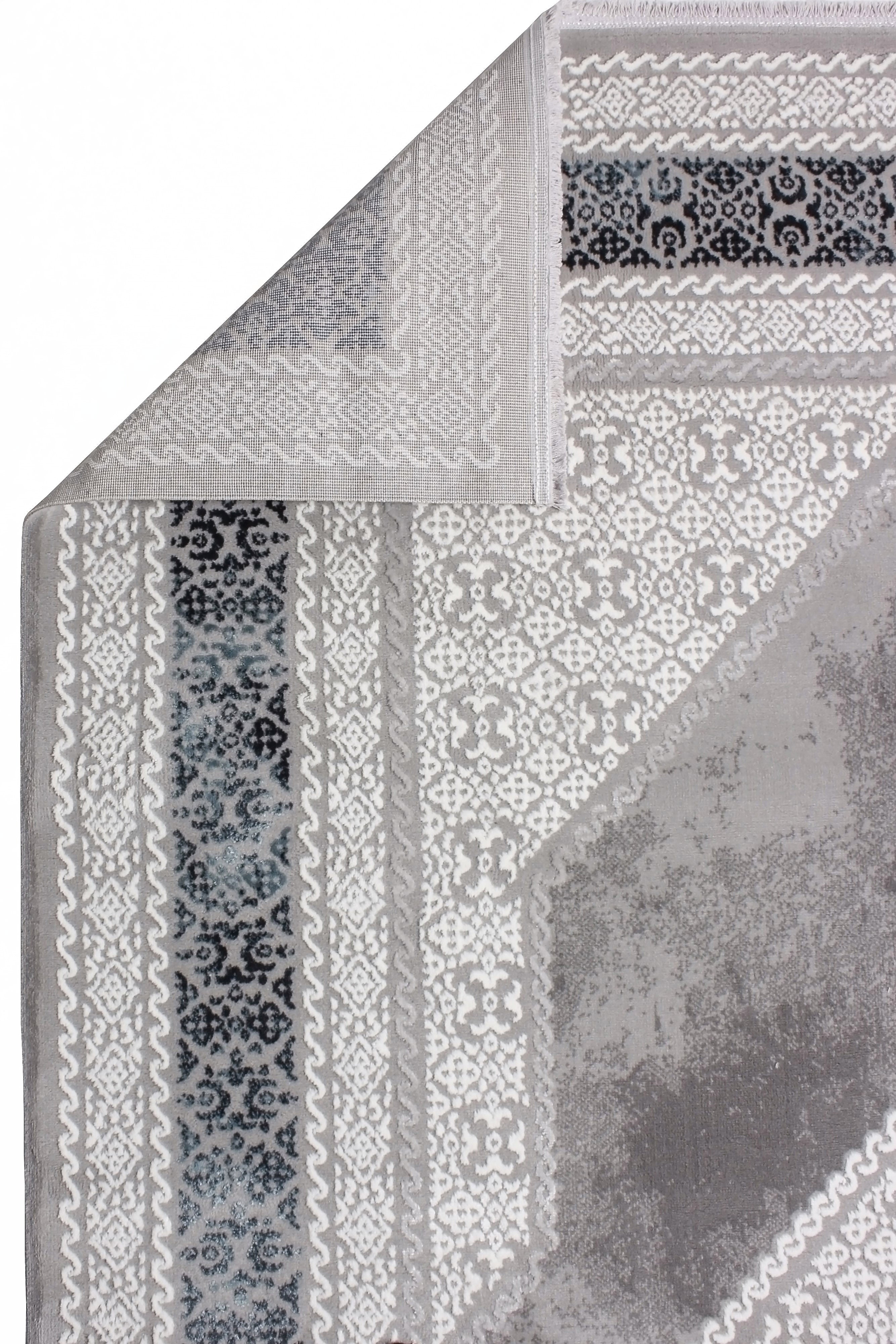 Vavien A0073 Gri Yumuşak Dokulu Salon Mutfak Koridor Oturma Odası Yolluk Halı Makine Halısı