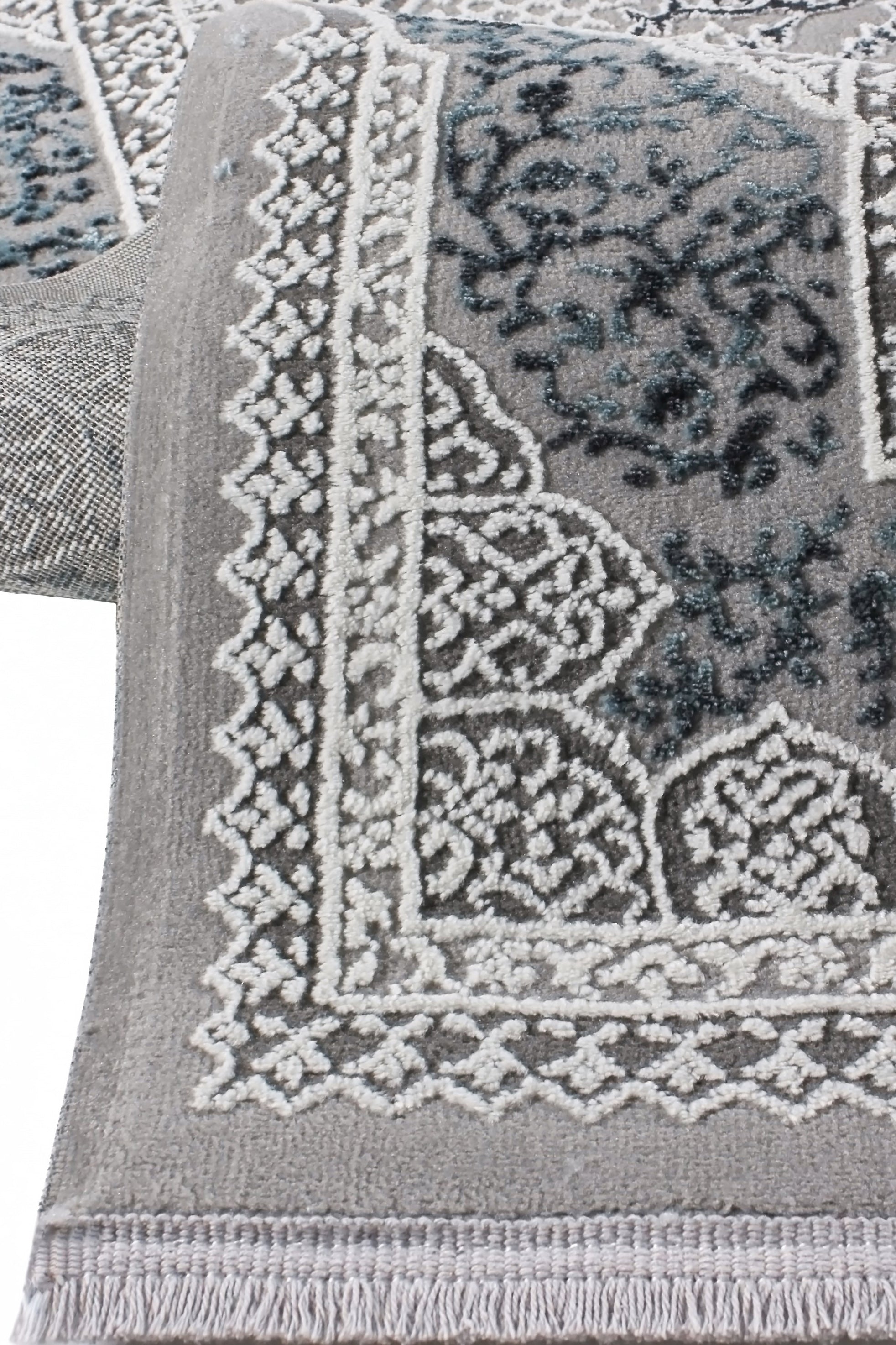 Vavien A0074 Gri Yumuşak Dokulu Salon Mutfak Koridor Oturma Odası Yolluk Halı Makine Halısı