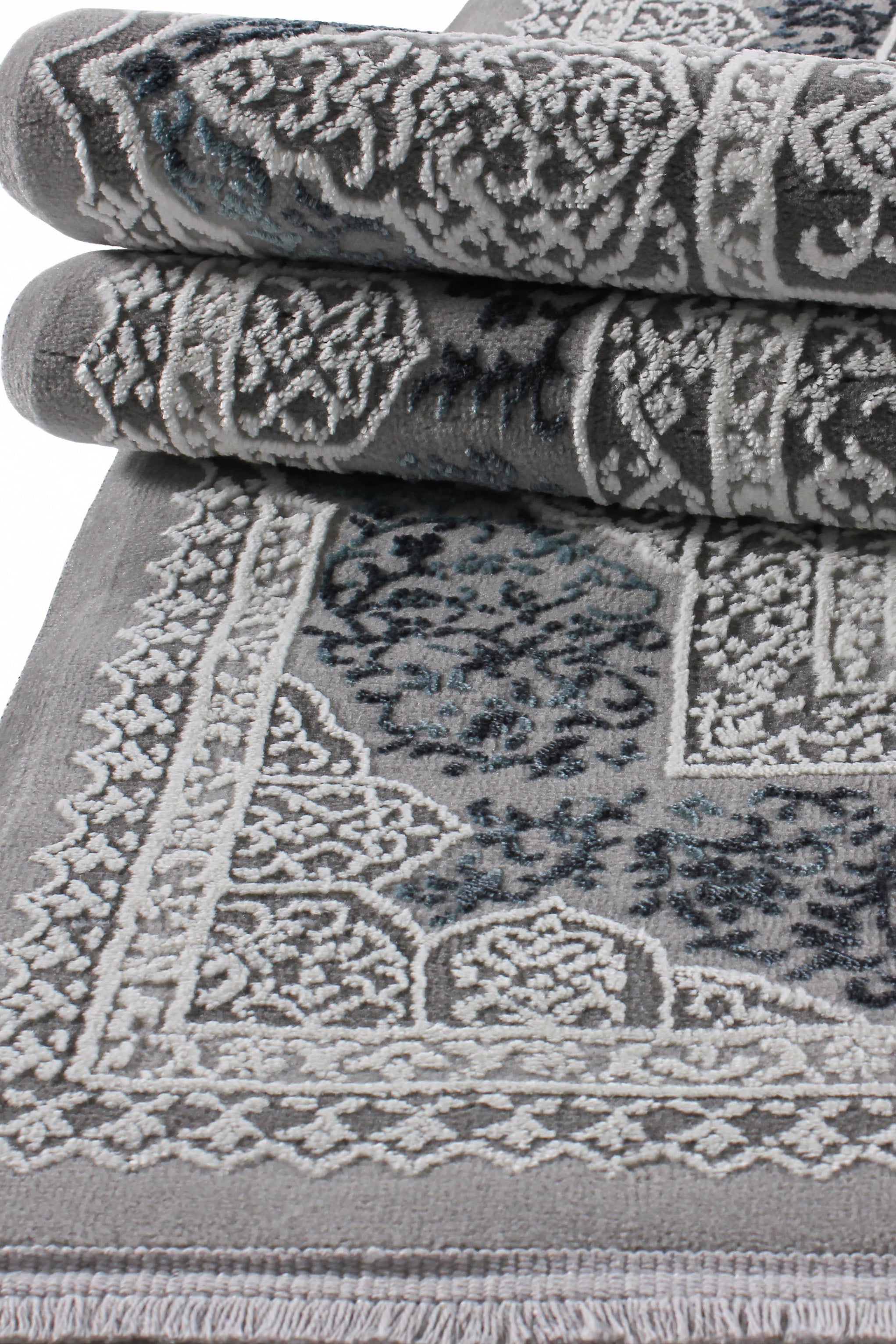 Vavien A0074 Gri Yumuşak Dokulu Salon Mutfak Koridor Oturma Odası Yolluk Halı Makine Halısı