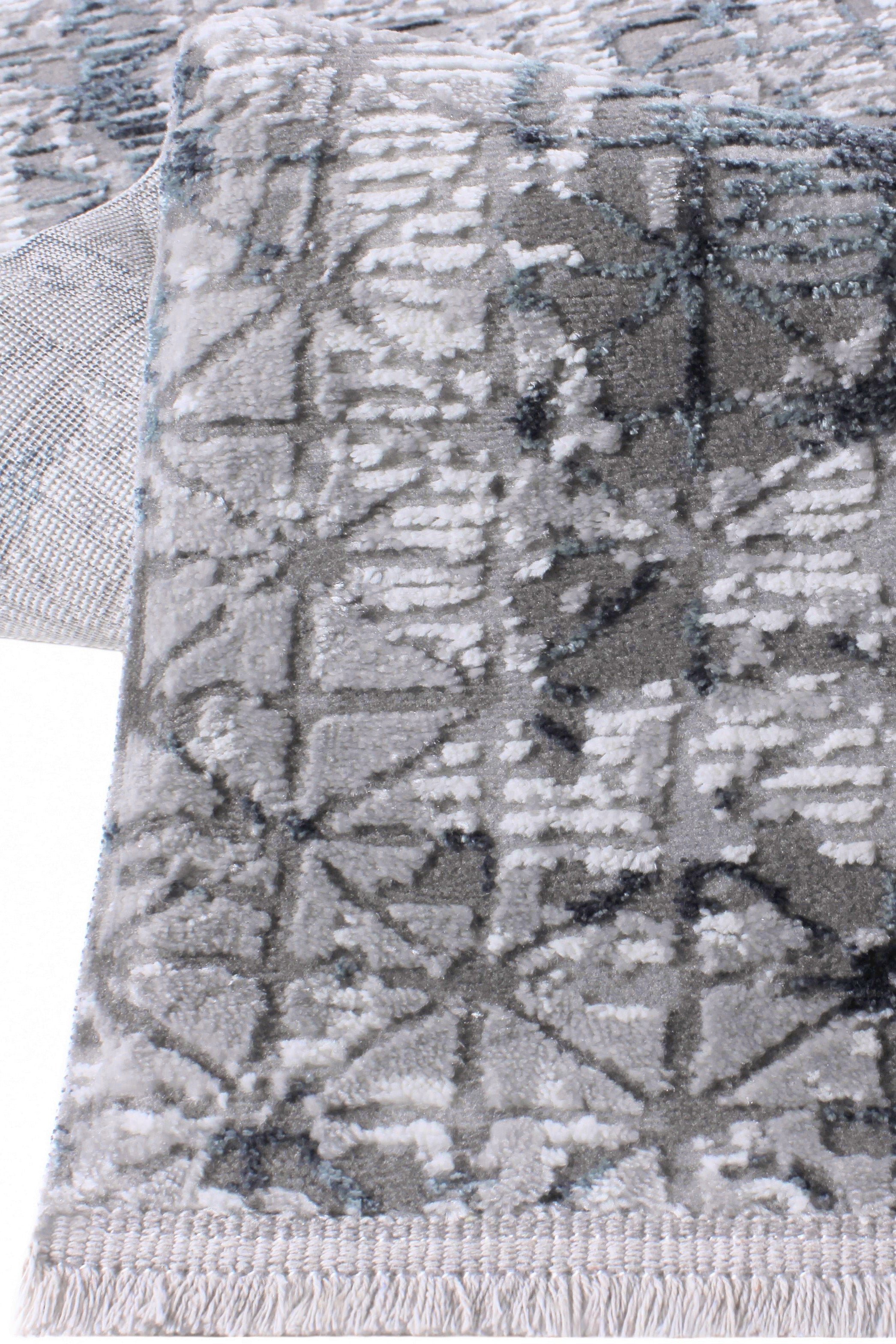 Vavien A0075 Gri Yumuşak Dokulu Salon Mutfak Koridor Oturma Odası Yolluk Halı Makine Halısı